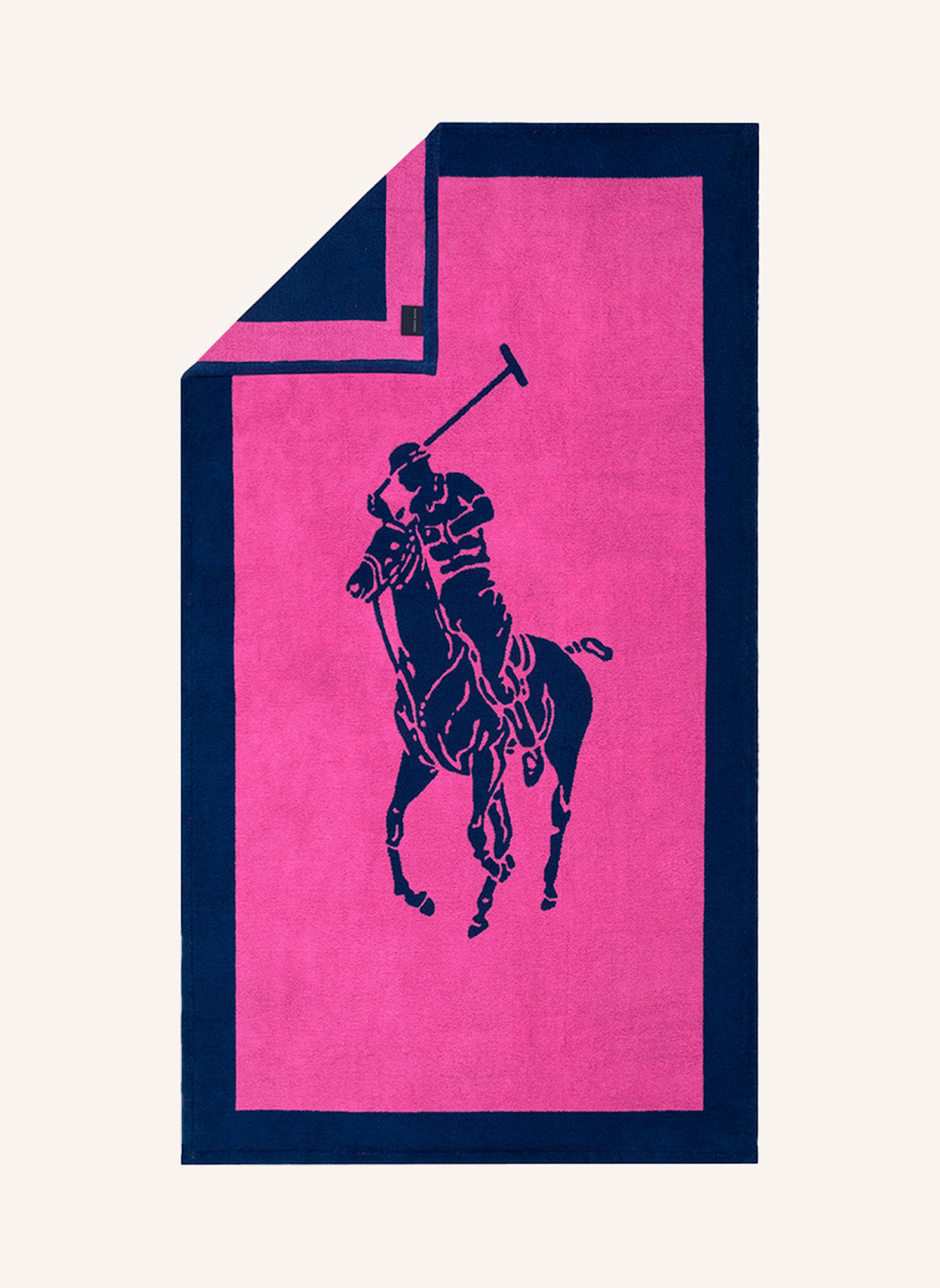 RALPH LAUREN HOME Strandtuch POLOJACQ: PINK/ DUNKELBLAU