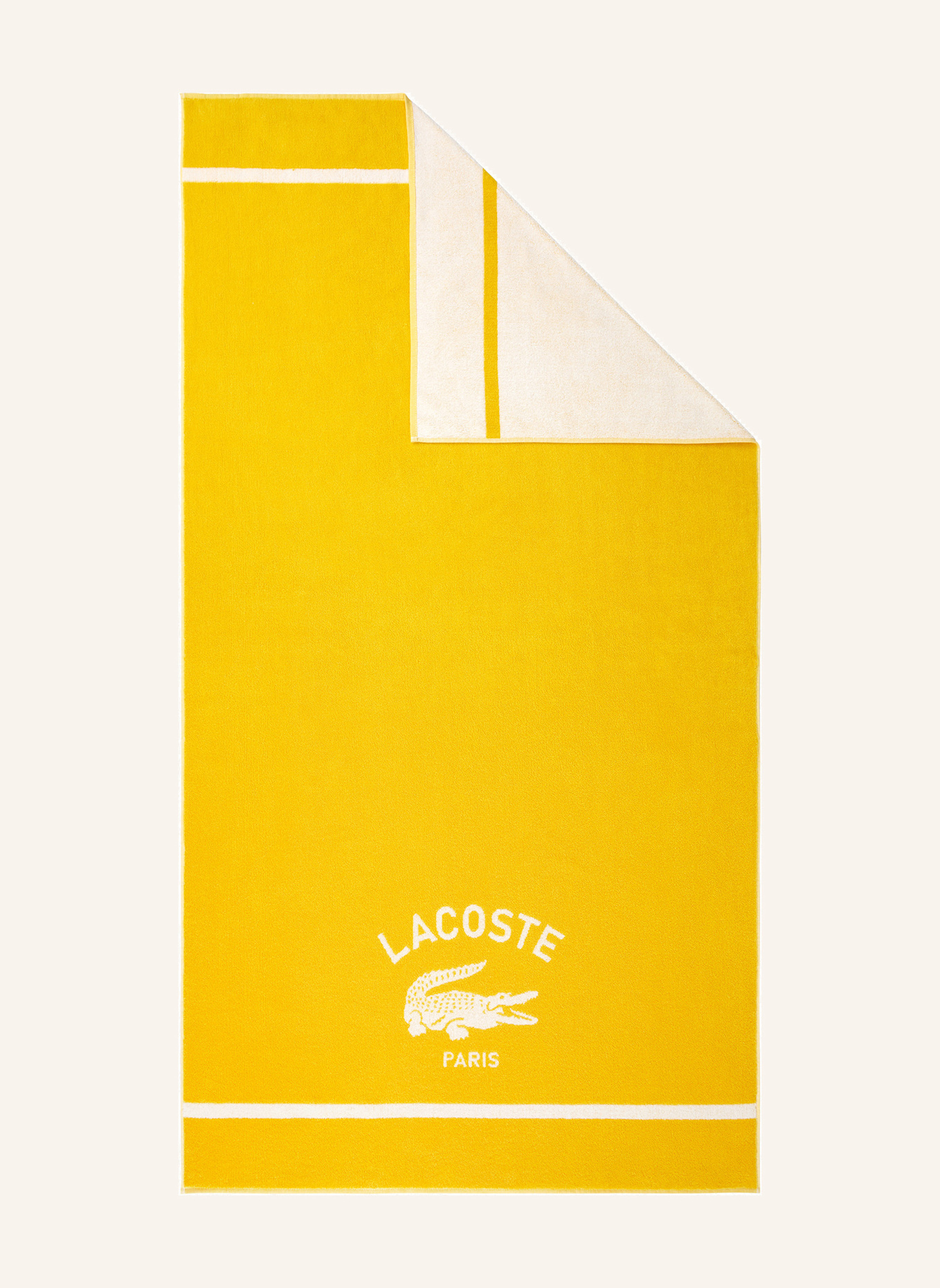 LACOSTE Strandtuch LORIGINE: GELB