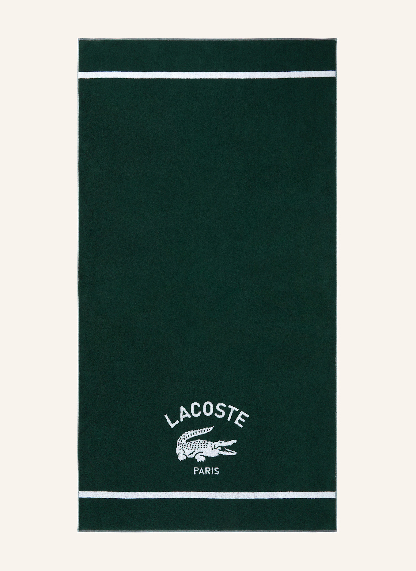 LACOSTE Strandtuch LORIGINE: DUNKELGRÜN