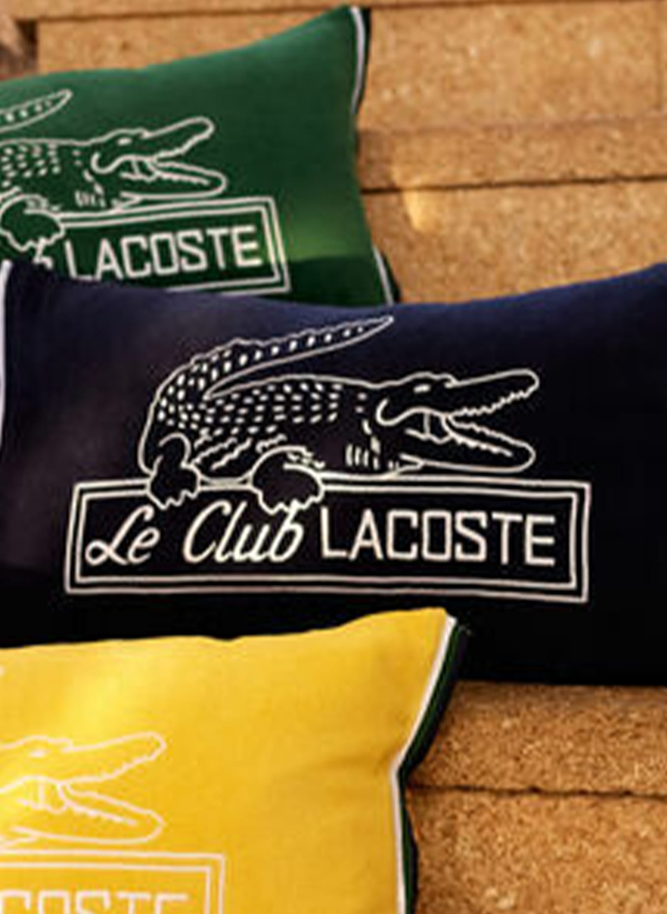 LACOSTE Dekokissenhülle LLECLUB: DUNKELBLAU