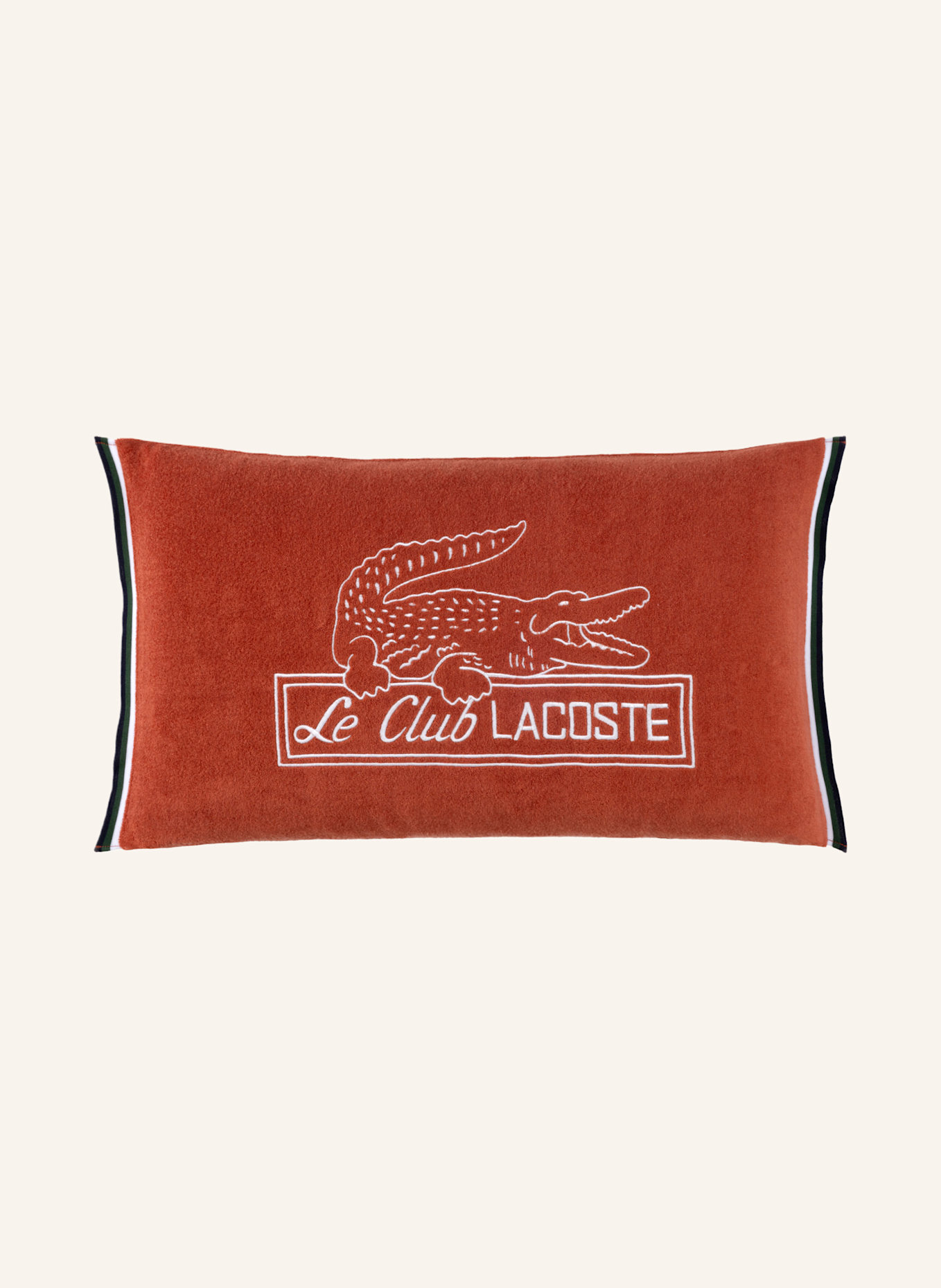 LACOSTE Dekokissenhülle LLECLUB: DUNKELORANGE