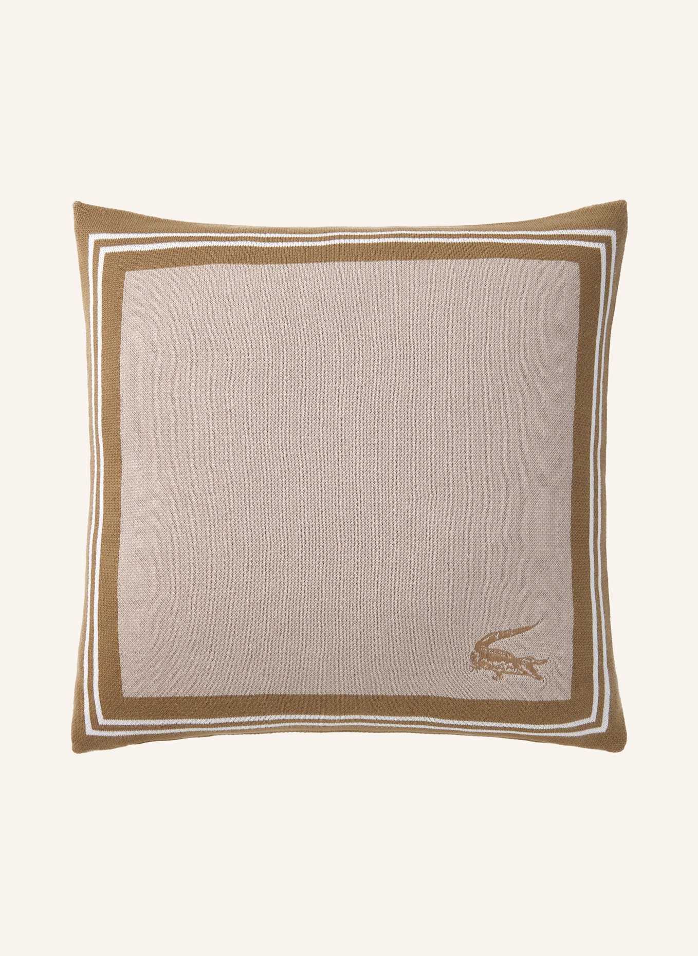 LACOSTE Dekokissenhülle LFRAME: BEIGE