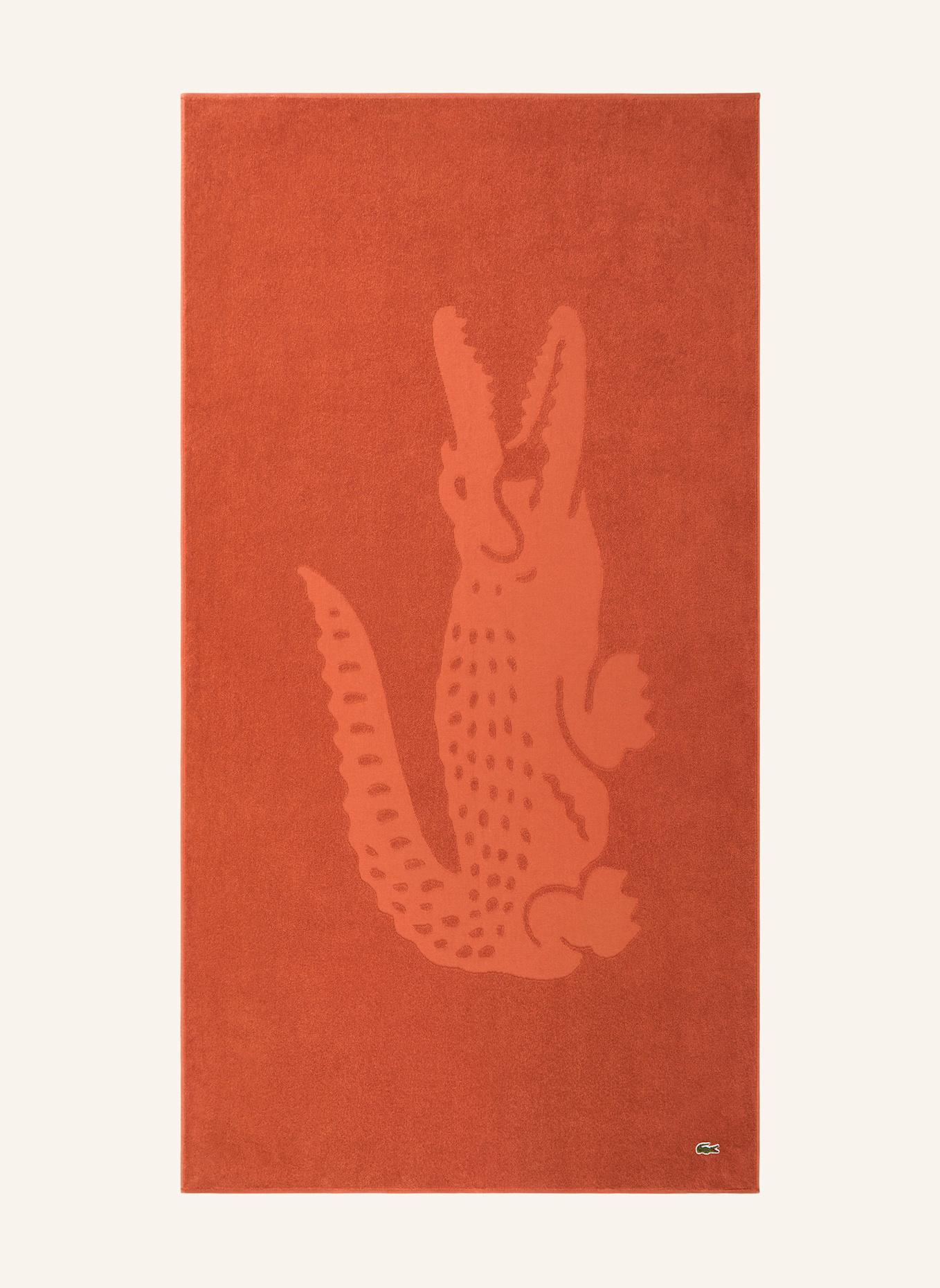 LACOSTE Strandtuch LSPORT: DUNKELORANGE