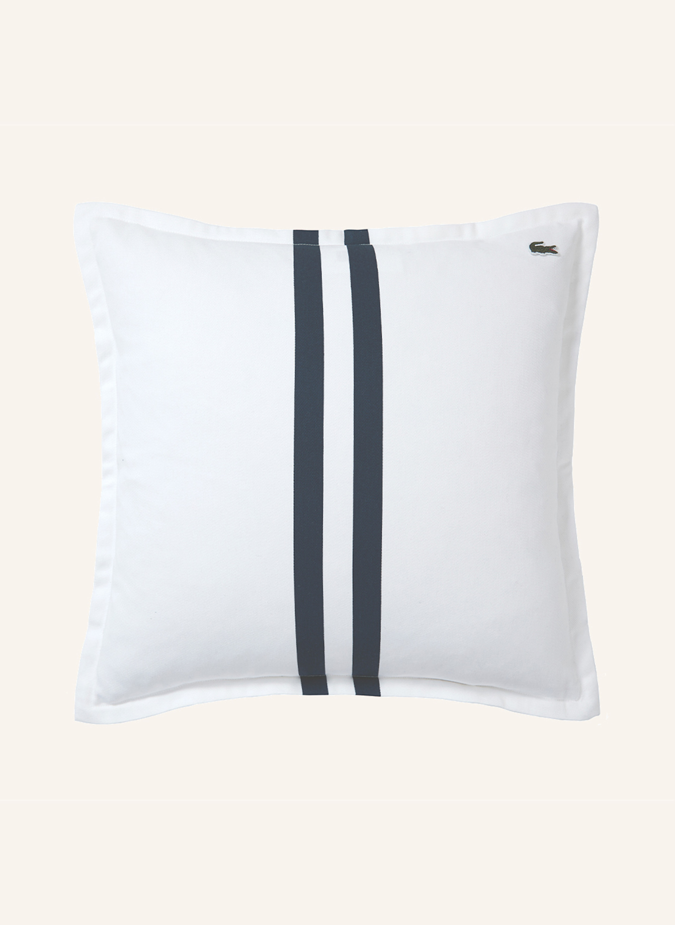 LACOSTE Dekokissenhülle LRUBAN: WEISS