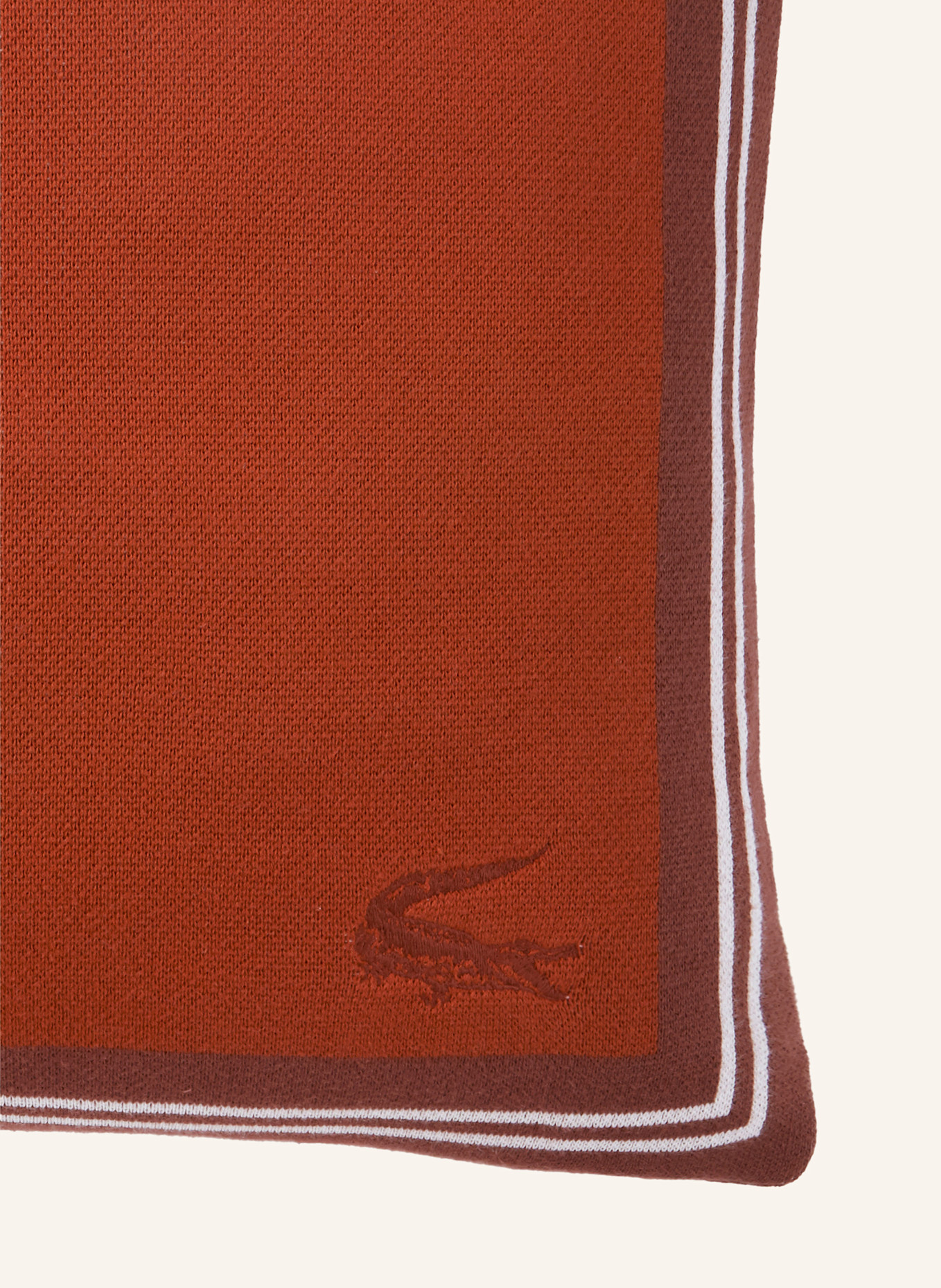 LACOSTE Dekokissenhülle LFRAME: DUNKELORANGE