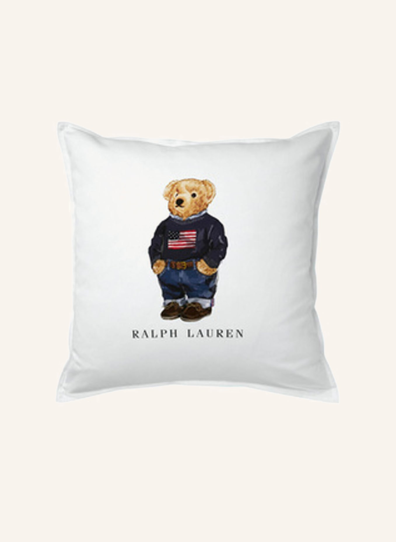 RALPH LAUREN HOME Dekokissenhülle FLAGSWEAR: WEISS