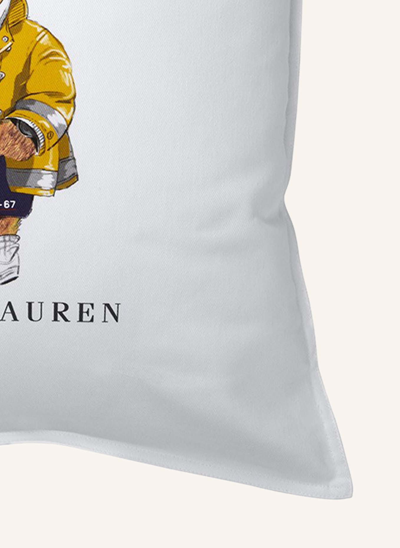RALPH LAUREN HOME Dekokissenhülle BEAR: WEISS