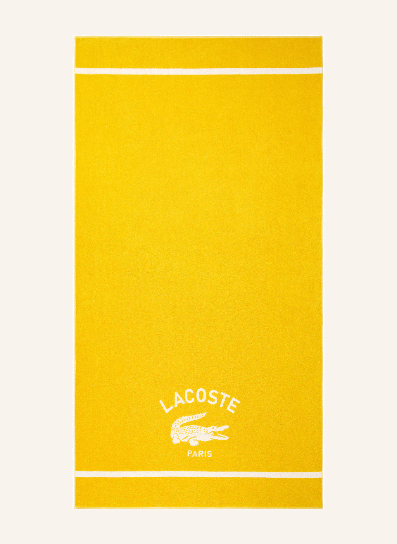 LACOSTE Strandtuch LORIGINE: GELB