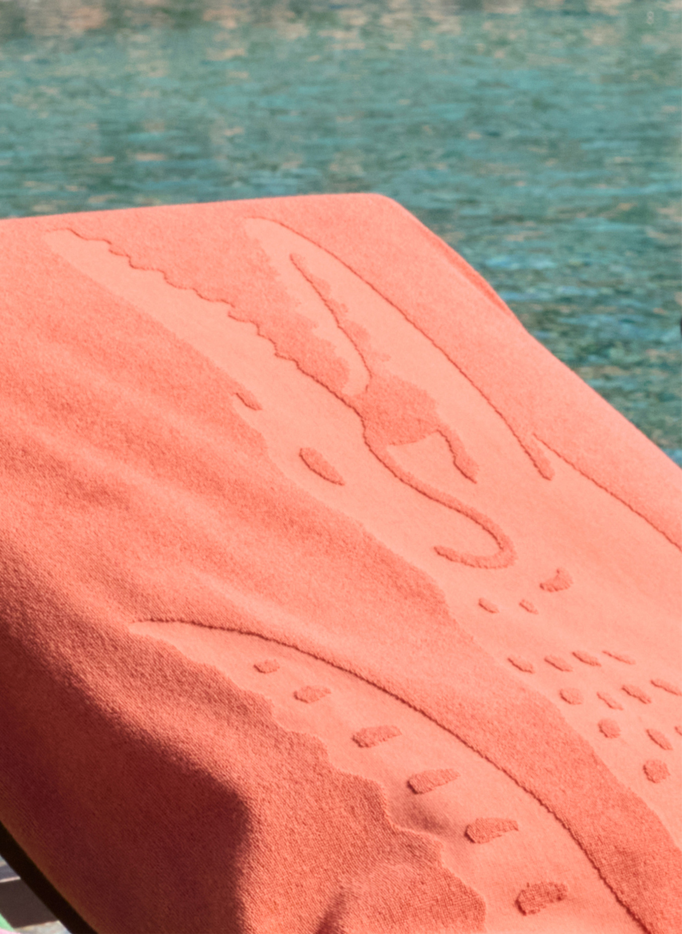 LACOSTE Strandtuch LSPORT: DUNKELORANGE