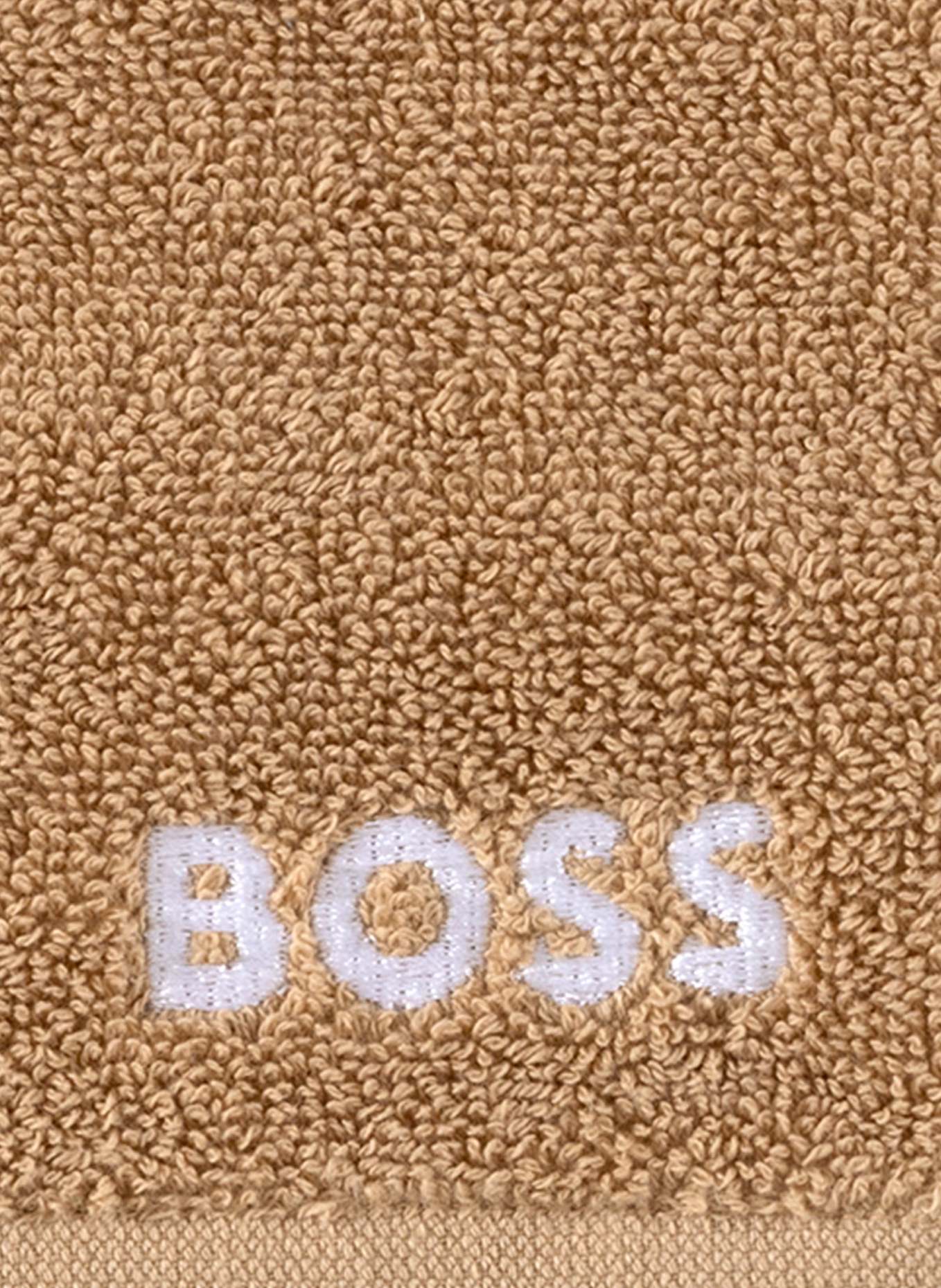 BOSS Waschhandschuh 4er Set PLAIN: HELLBRAUN