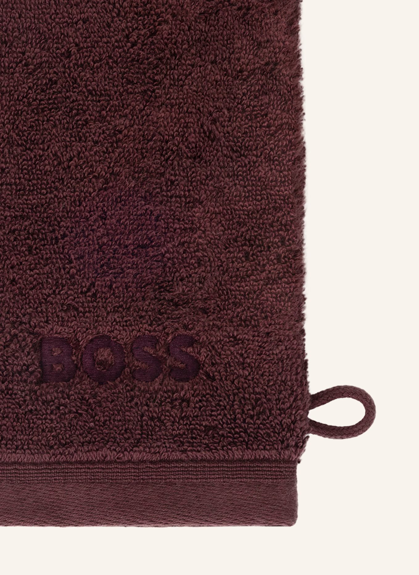BOSS Waschhandschuh 4er Set LOFT: BRAUN
