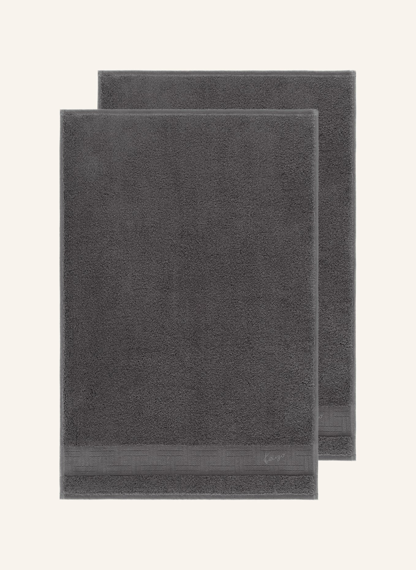 KENZO HOME Gästetuch 2er Set KWEAVE: GRAU