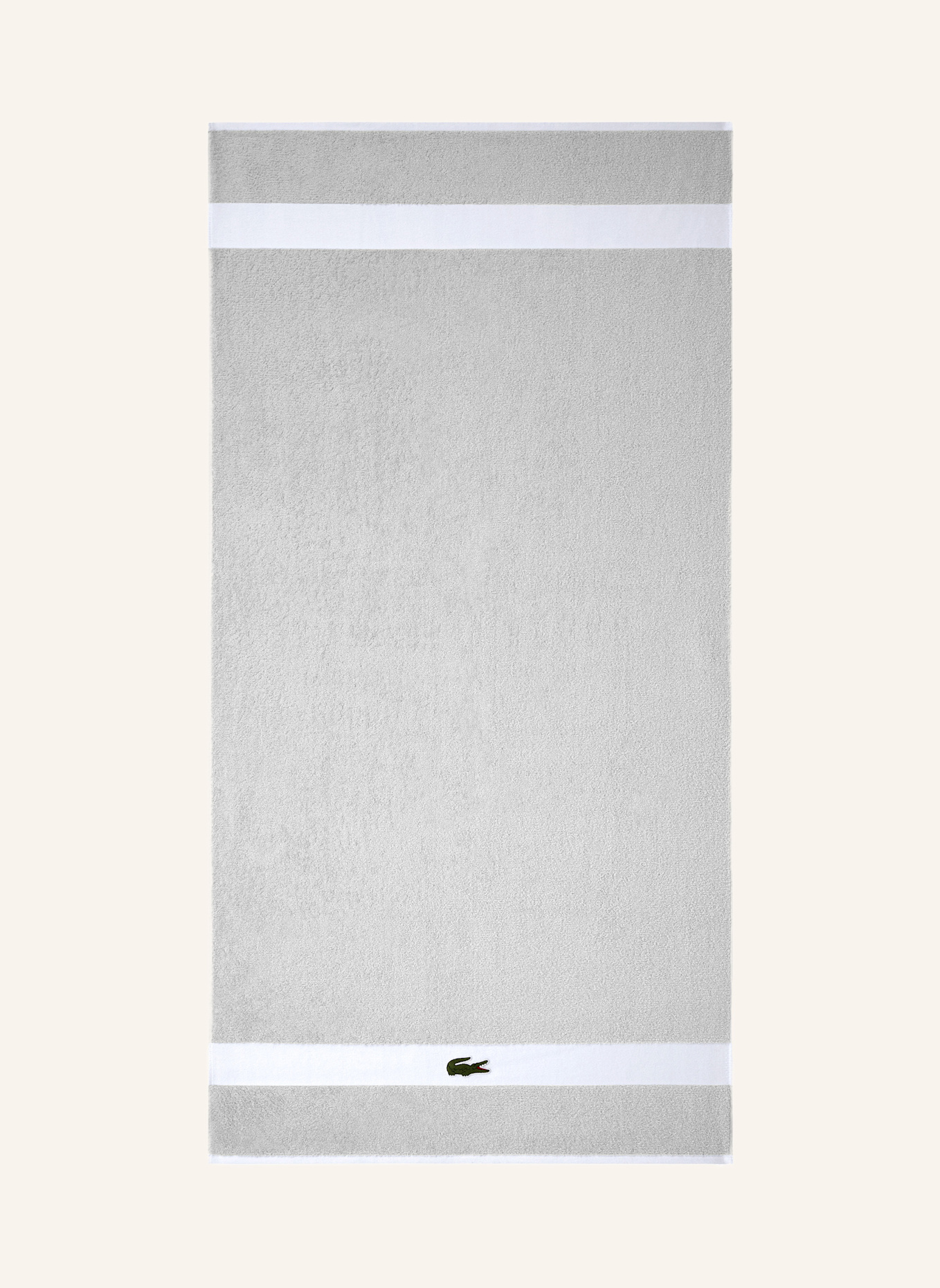 LACOSTE Handtuch LCASUAL: HELLGRAU