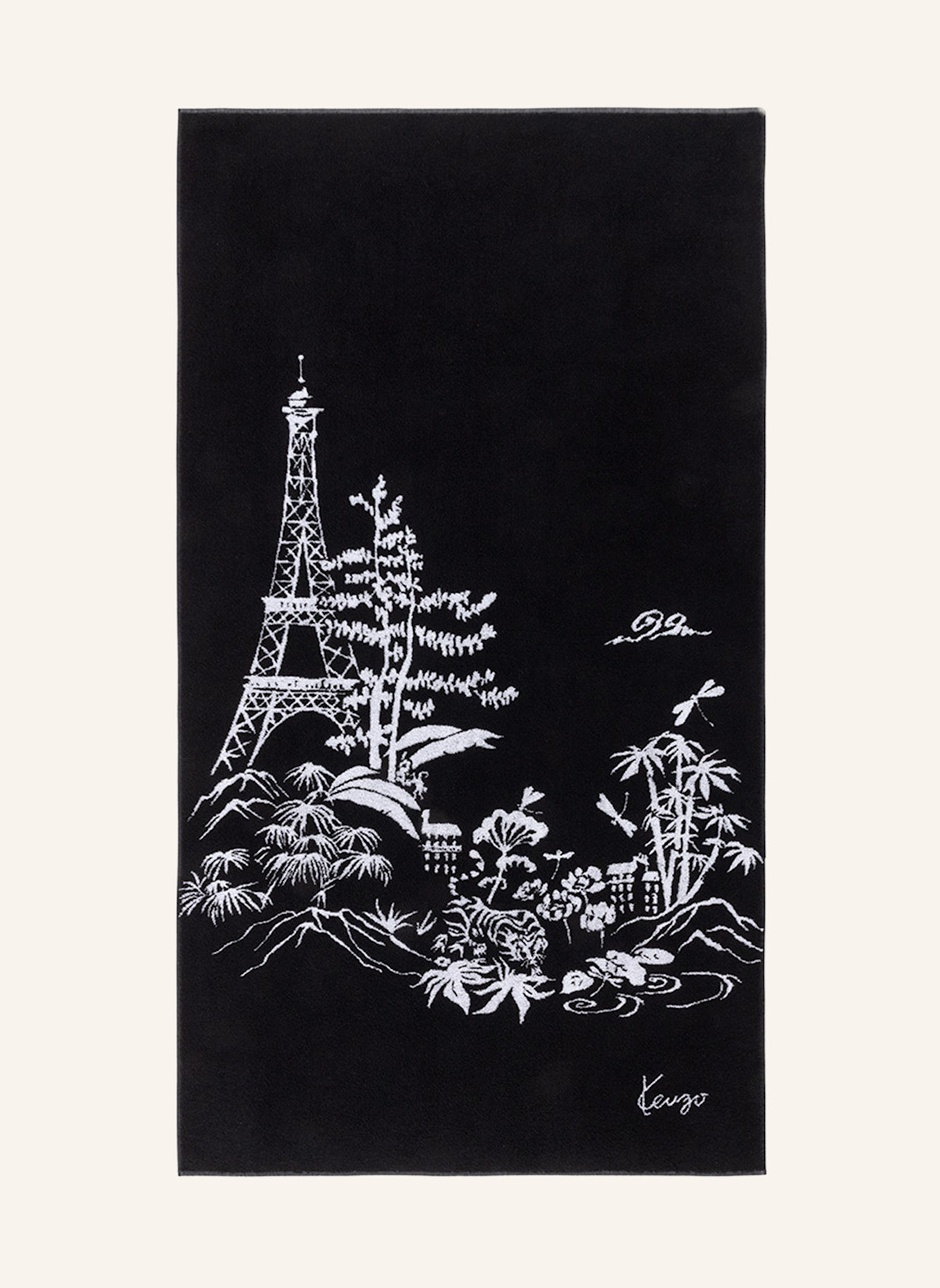KENZO HOME Strandtuch KESTAMPE: SCHWARZ