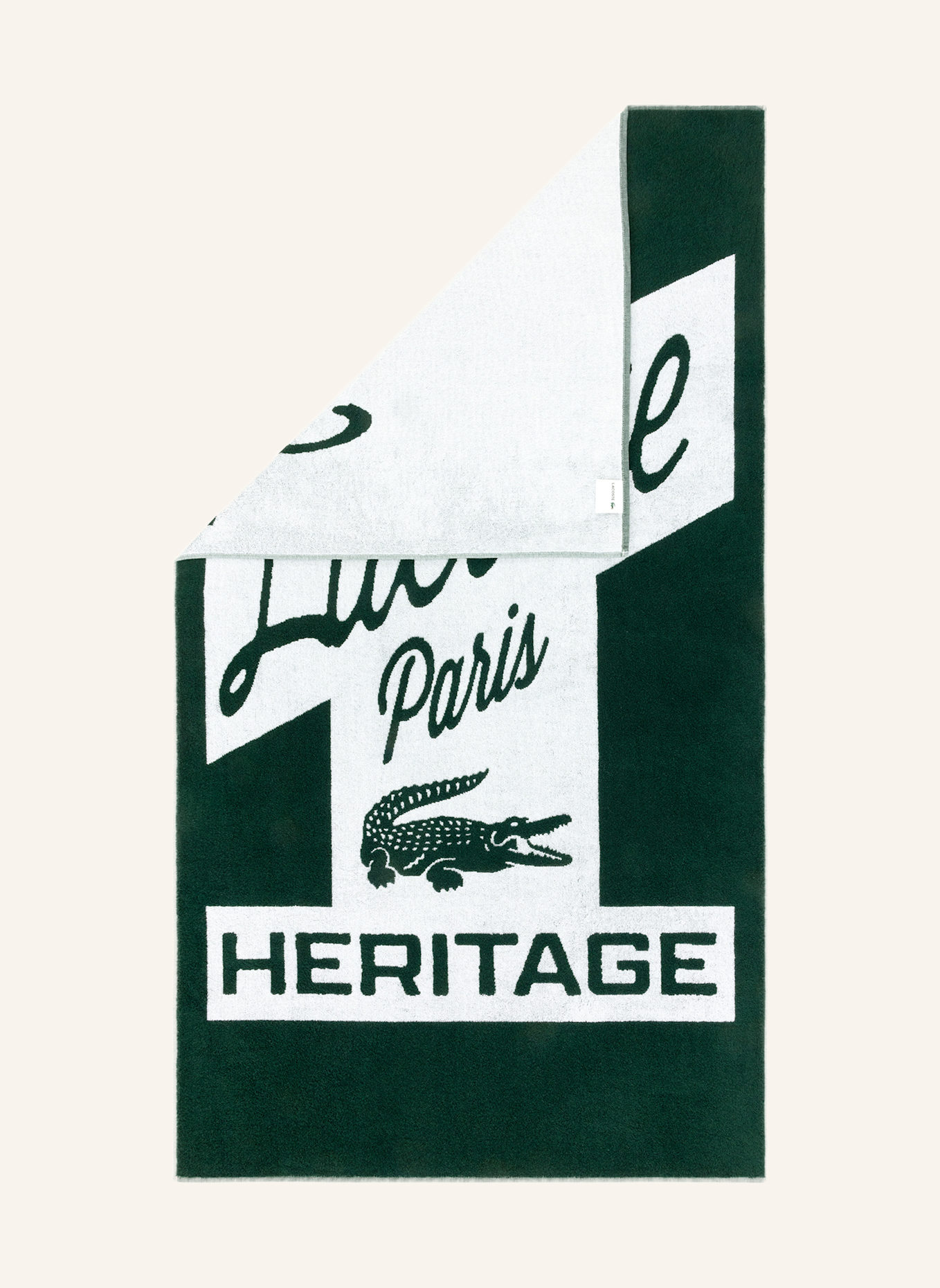 LACOSTE Strandtuch LRETRO: GRÜN
