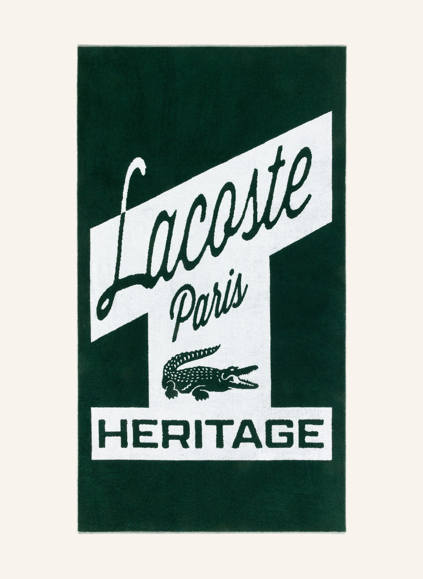 LACOSTE Strandtuch LRETRO: GRÜN