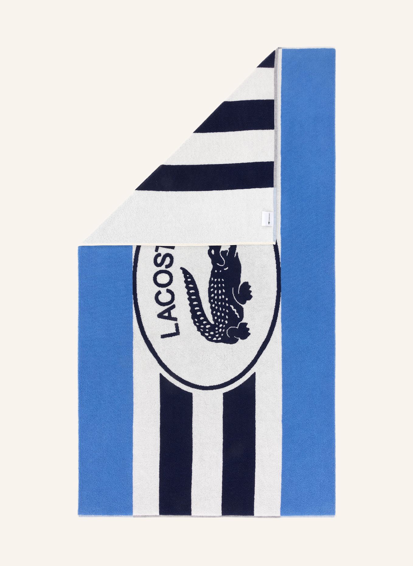 LACOSTE Strandtuch LBADGE: DUNKELBLAU