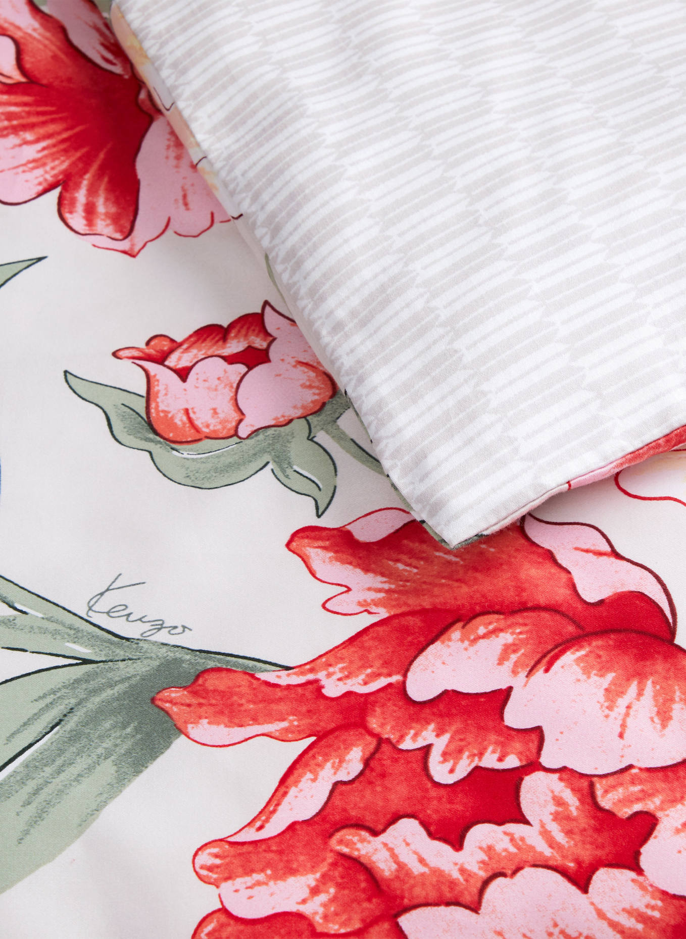 KENZO HOME Bettwäsche Set KPEONY: WEISS