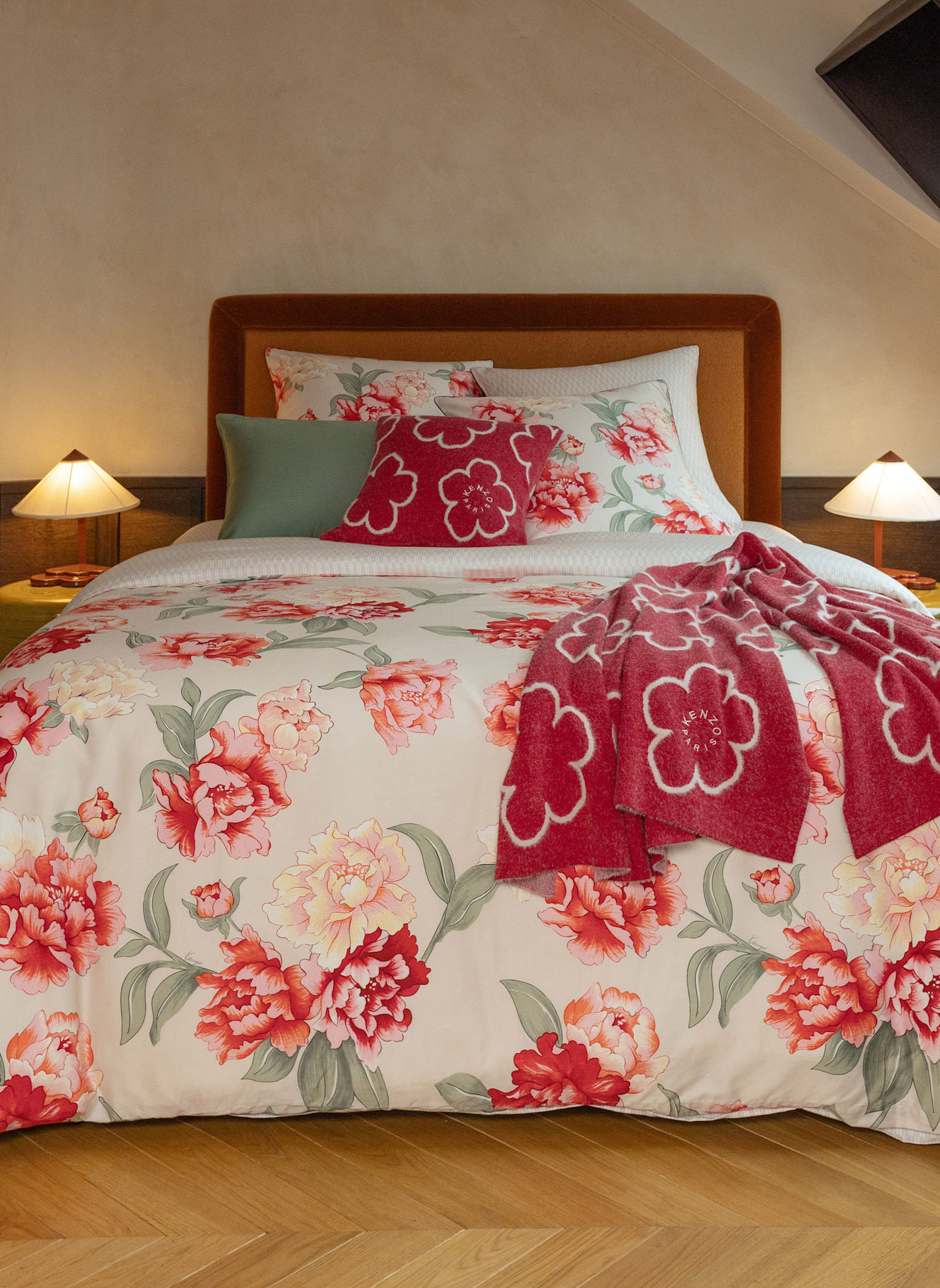 KENZO HOME Bettwäsche Set KPEONY: WEISS