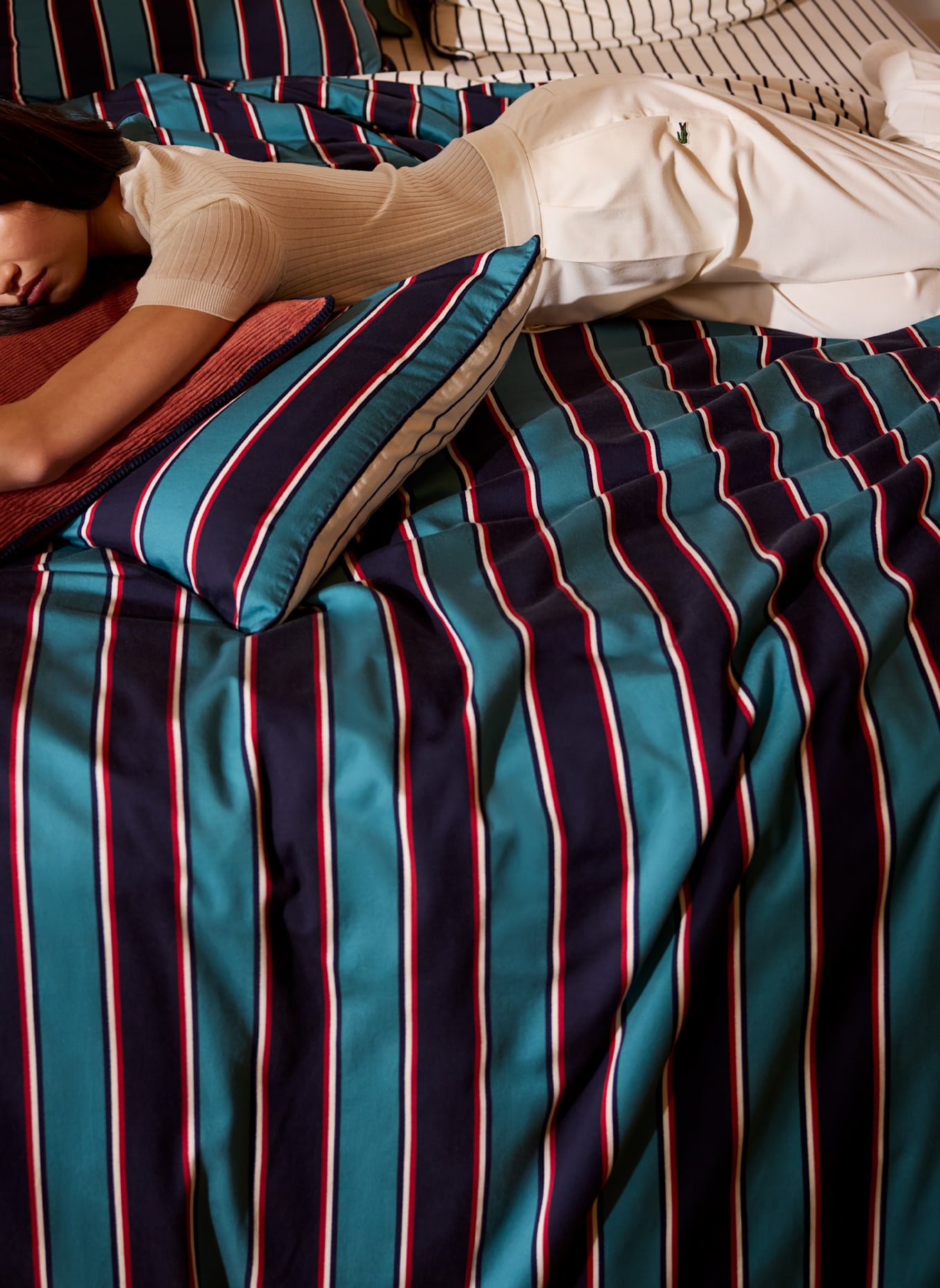 LACOSTE Bettwäsche Set LBOLD: BLAU