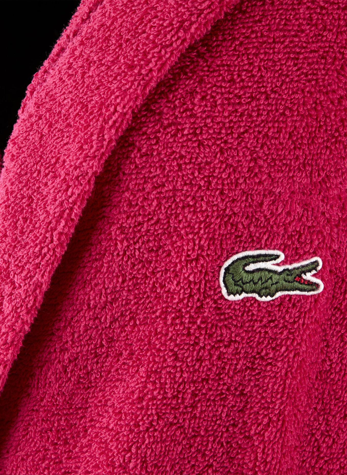 LACOSTE Bademantel LOPEN: ROT
