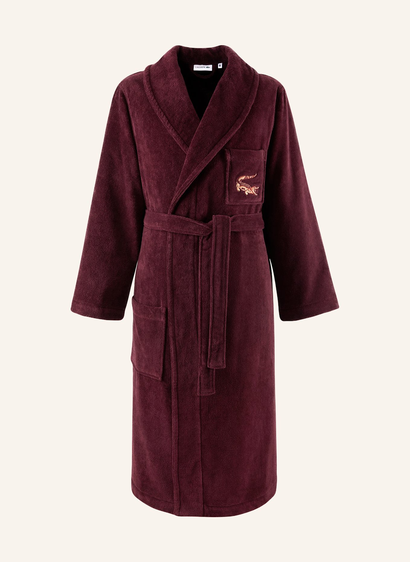 LACOSTE Bademantel LRENE: ROT