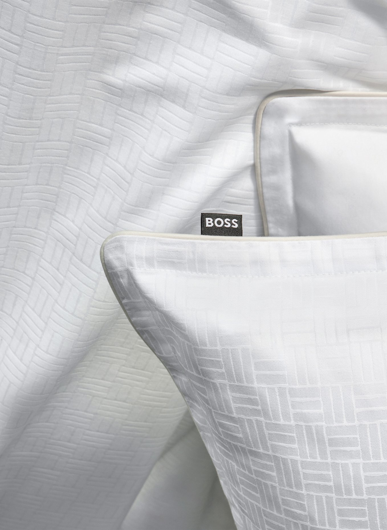 BOSS Bettwäsche Set LATTICE: WEISS