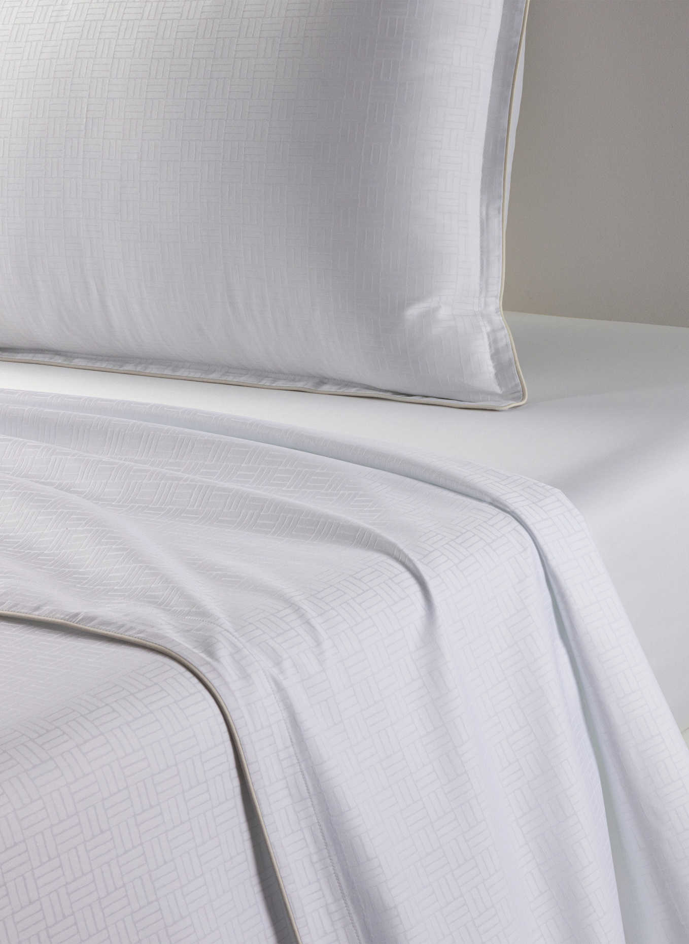 BOSS Bettwäsche Set LATTICE: WEISS