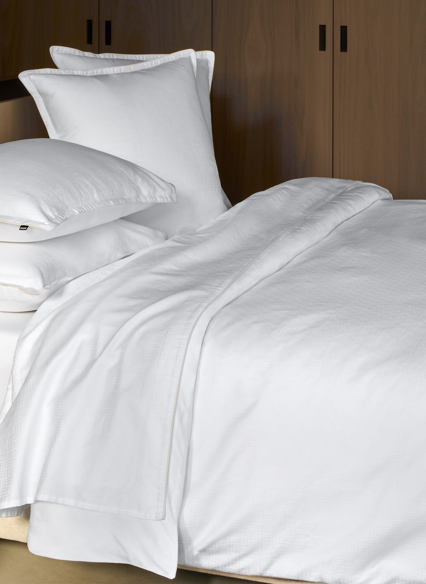 BOSS Bettwäsche Set LATTICE: WEISS