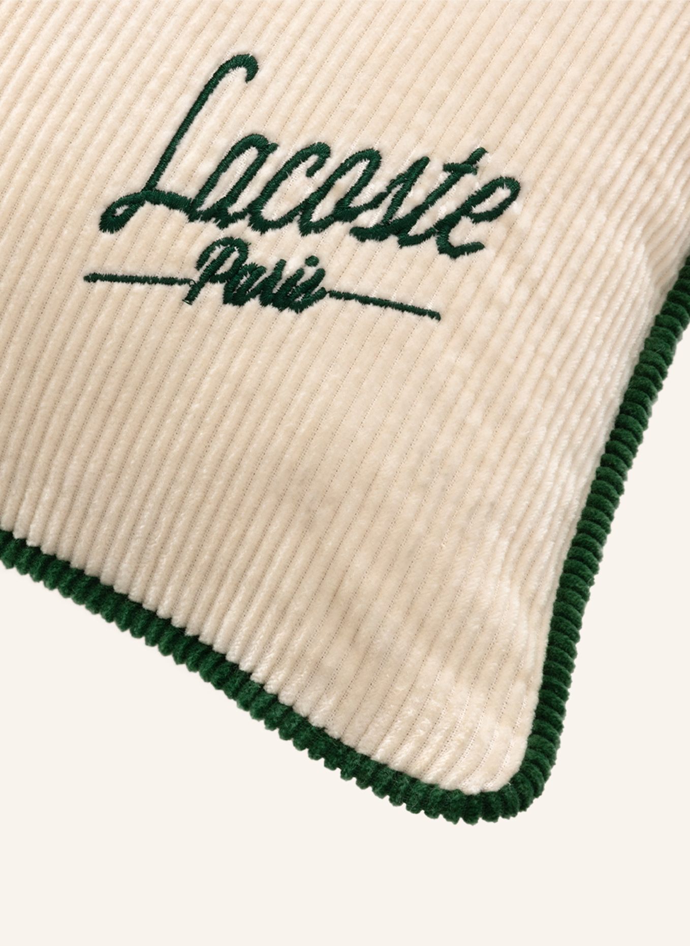 LACOSTE Dekokissenhülle LVELVET: WEISS