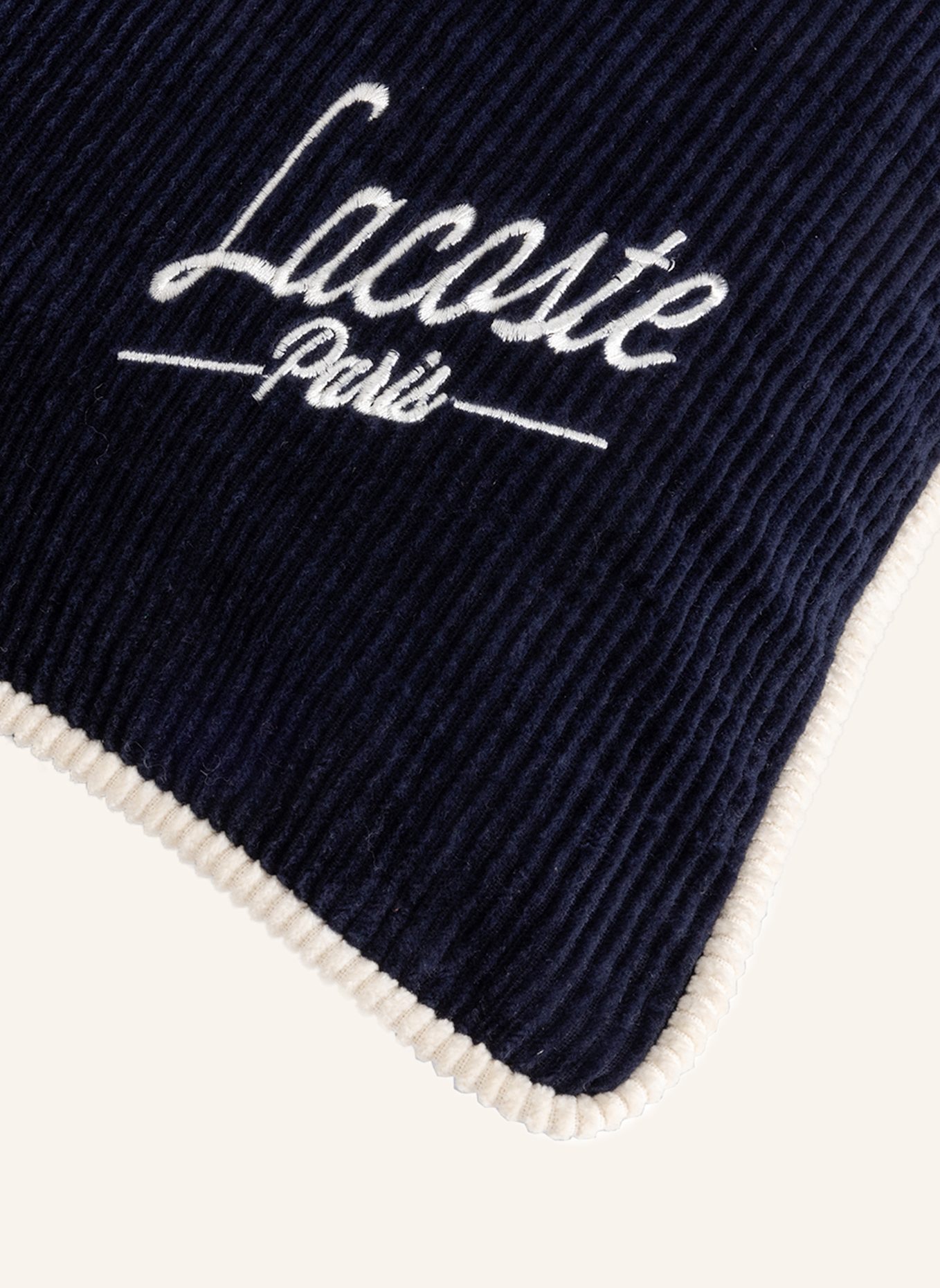 LACOSTE Dekokissenhülle LVELVET: DUNKELBLAU