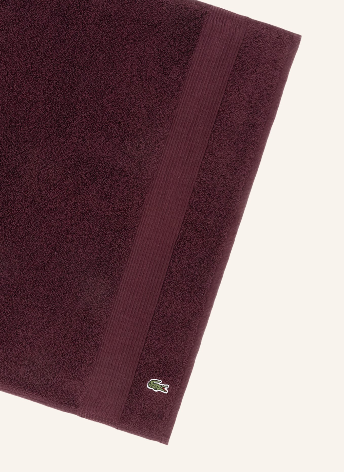 LACOSTE Badematte LLECROCO: ROT