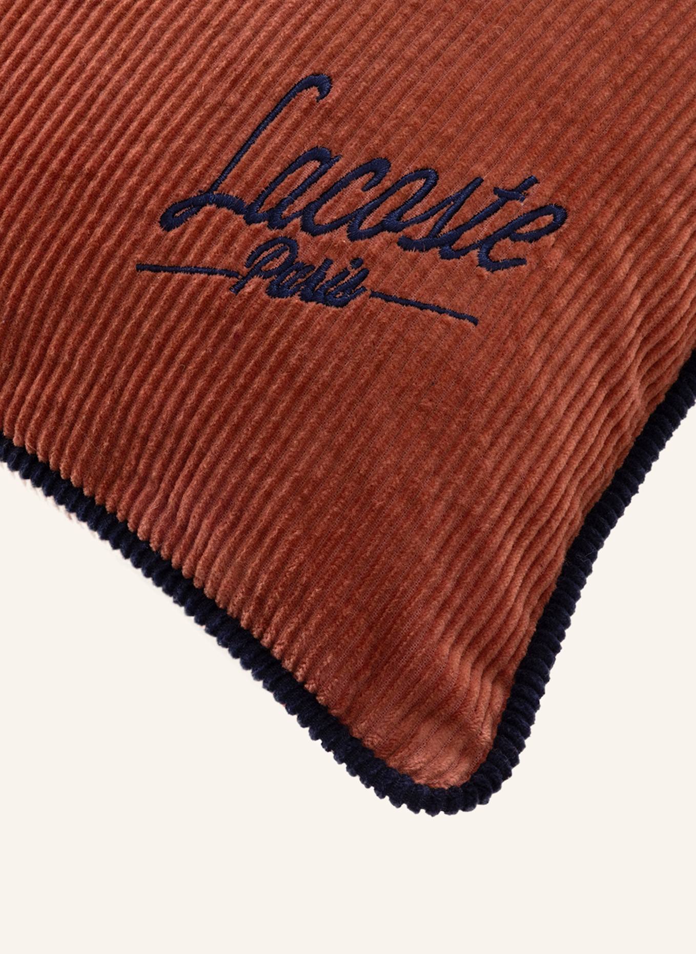 LACOSTE Dekokissenhülle LVELVET: DUNKELORANGE