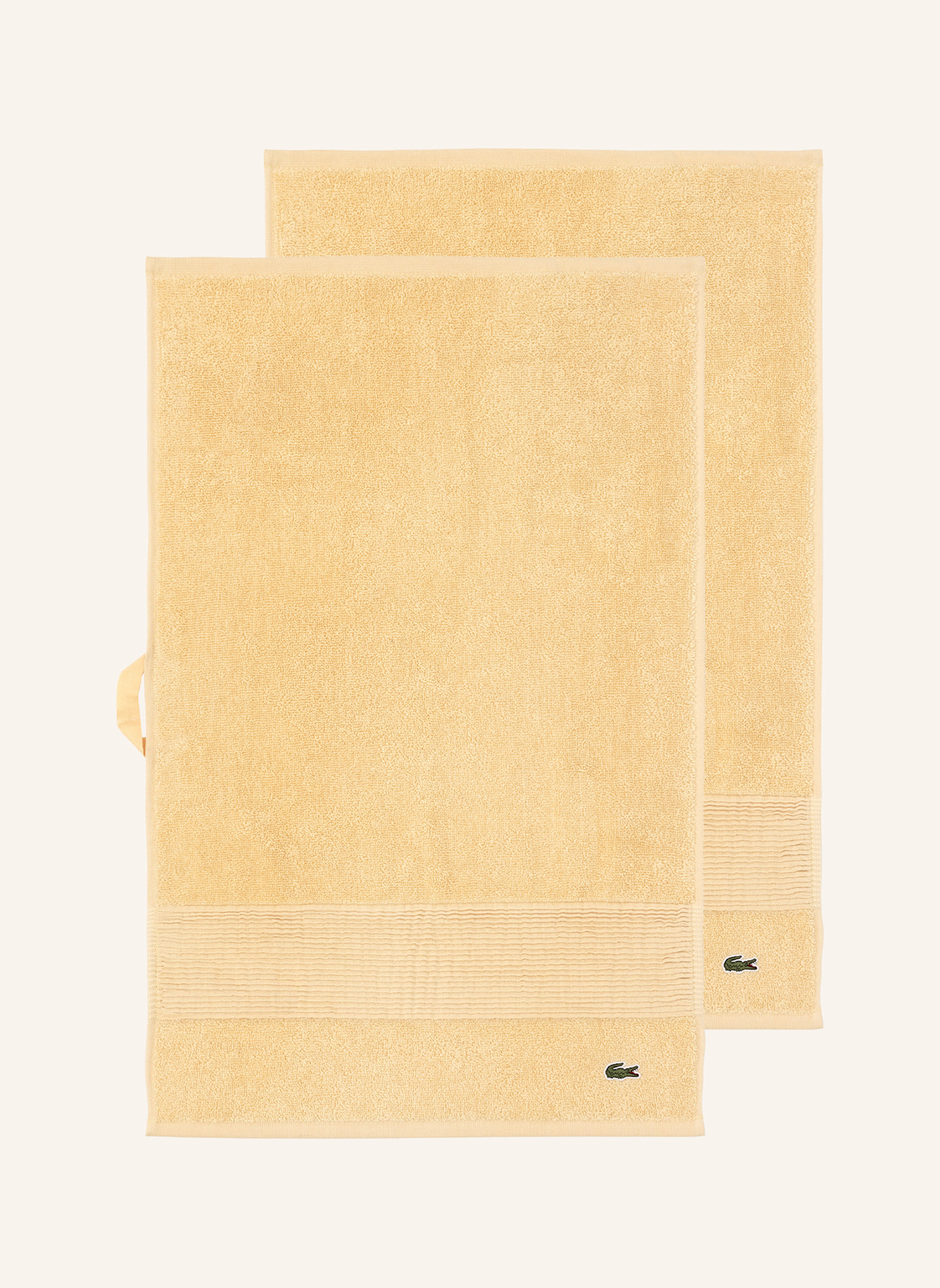 LACOSTE Gästetuch 2er Set LLECROCO: BEIGE