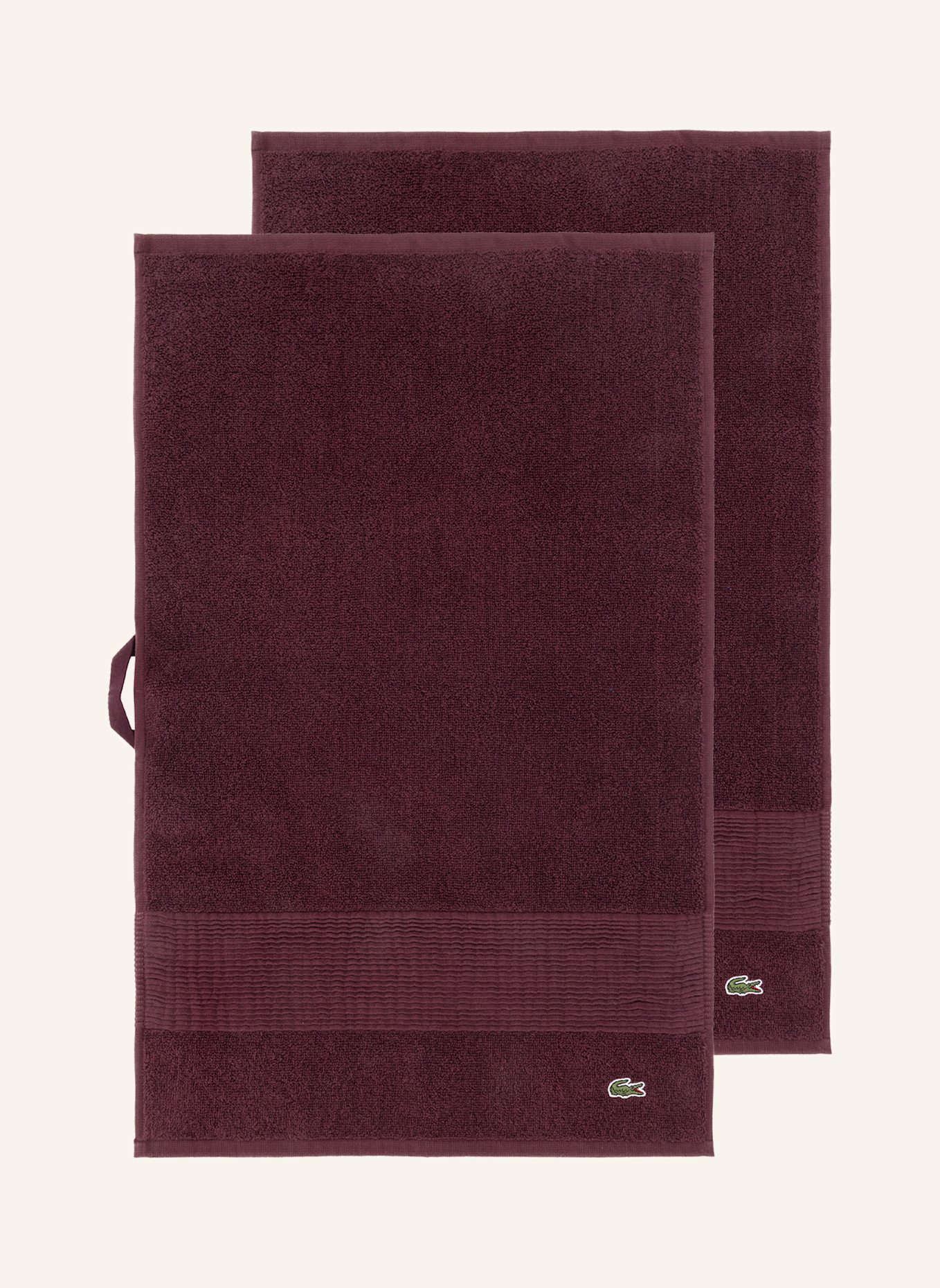 LACOSTE Gästetuch 2er Set LLECROCO: ROT