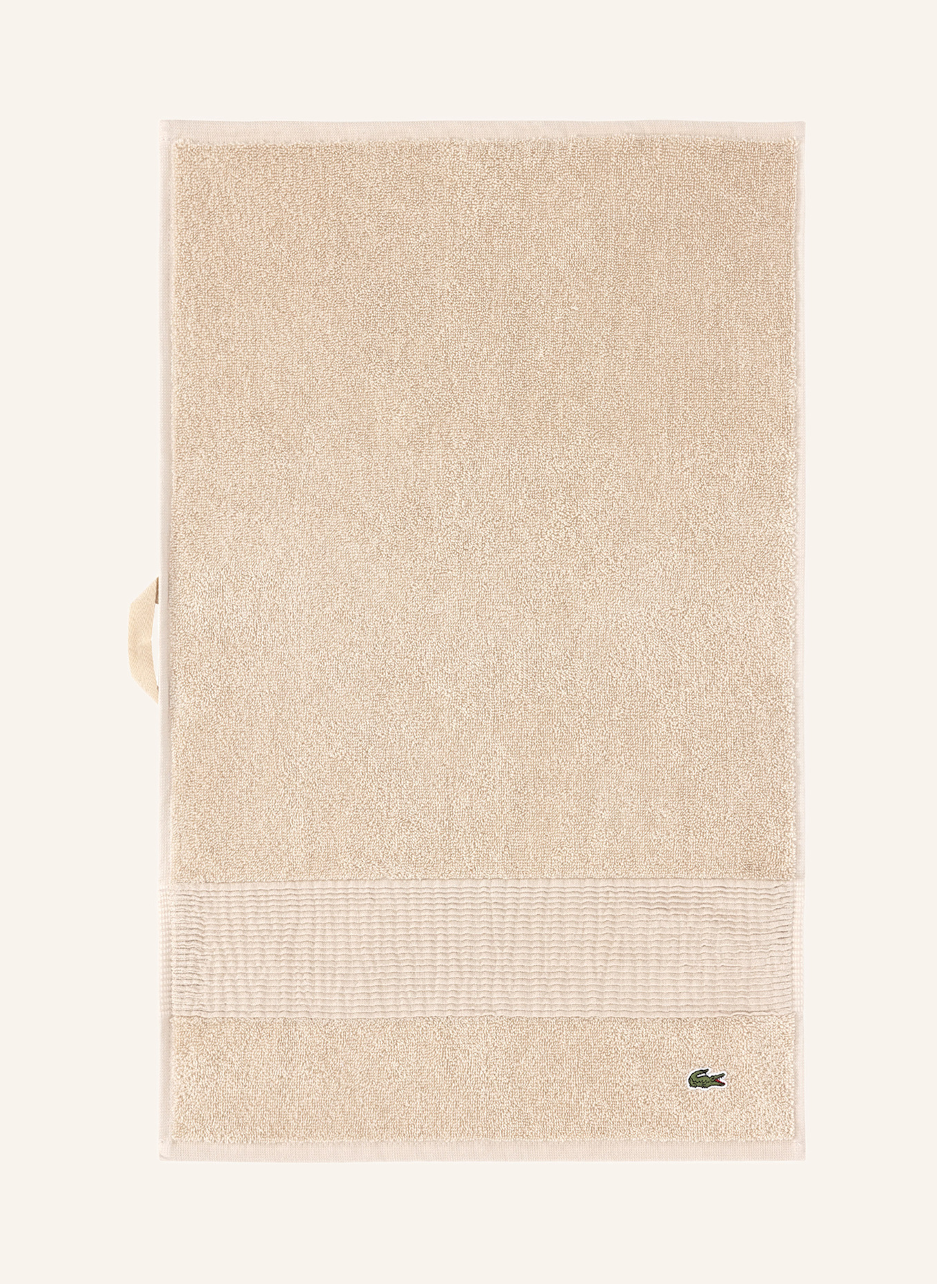 LACOSTE Gästetuch 2er Set LLECROCO: BRAUN