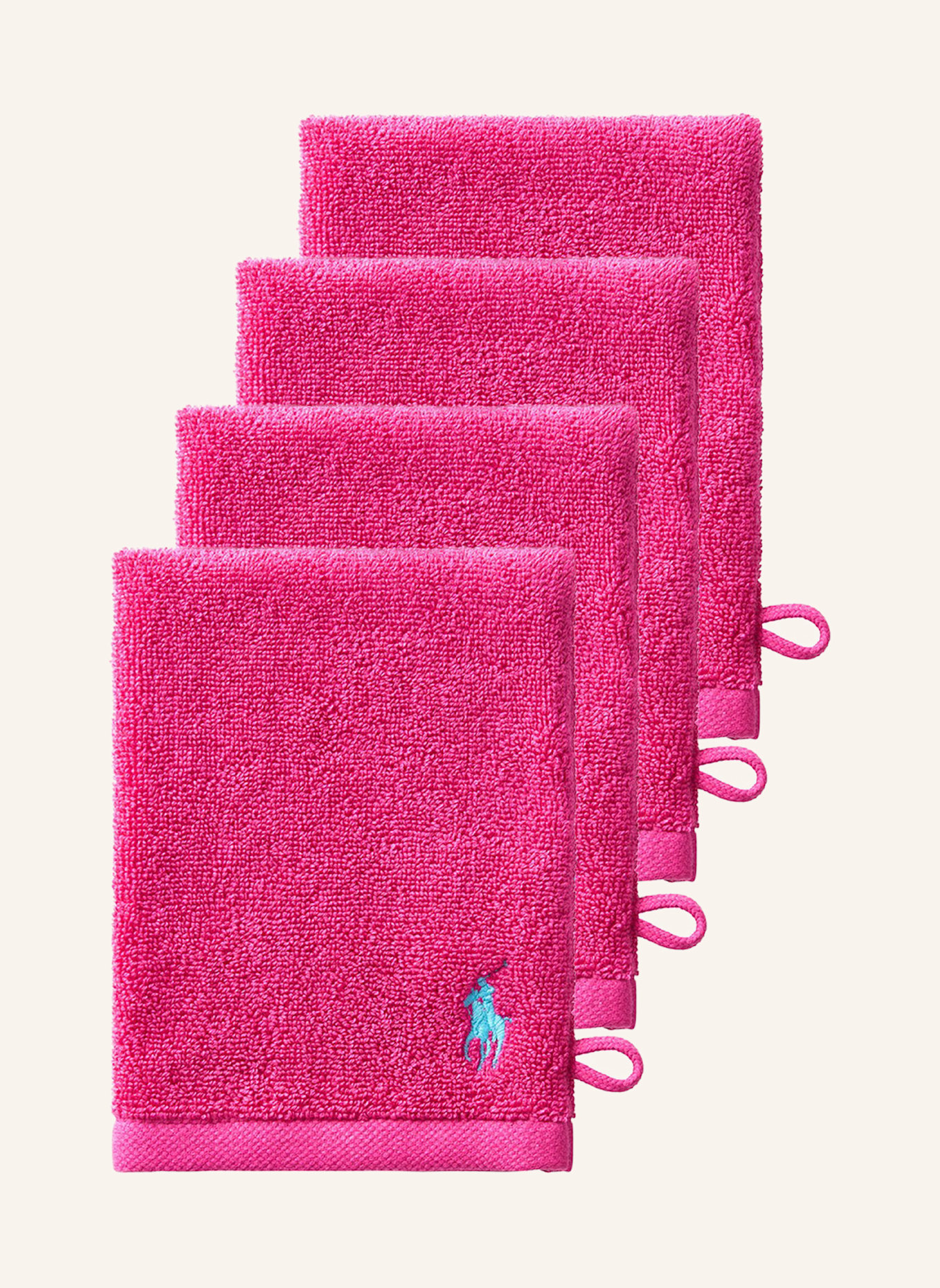 RALPH LAUREN HOME Waschhandschuh 4er Set POLOPLAYER: PINK