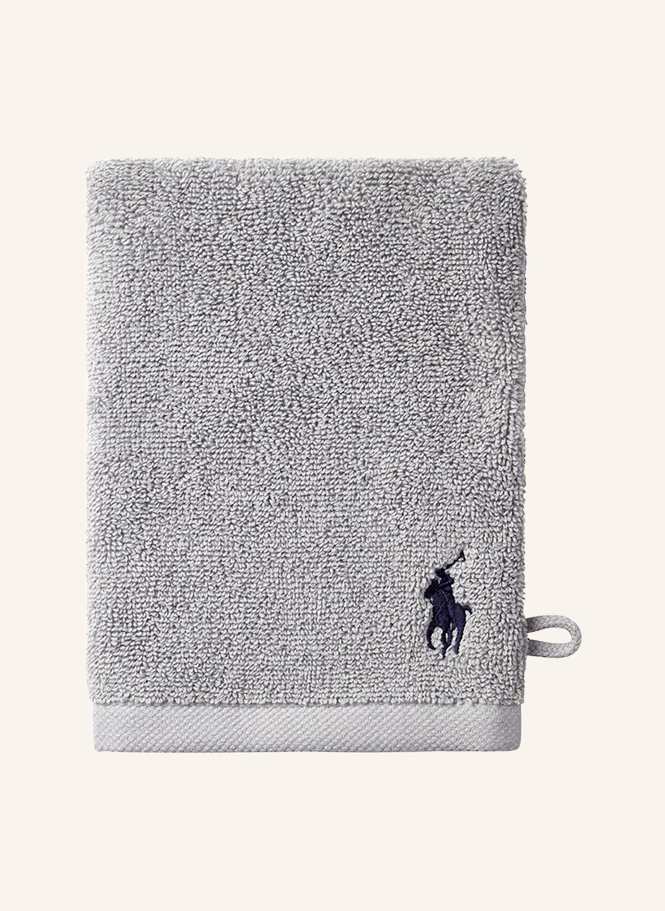 RALPH LAUREN HOME Waschhandschuh 4er Set POLOPLAYER: HELLGRAU