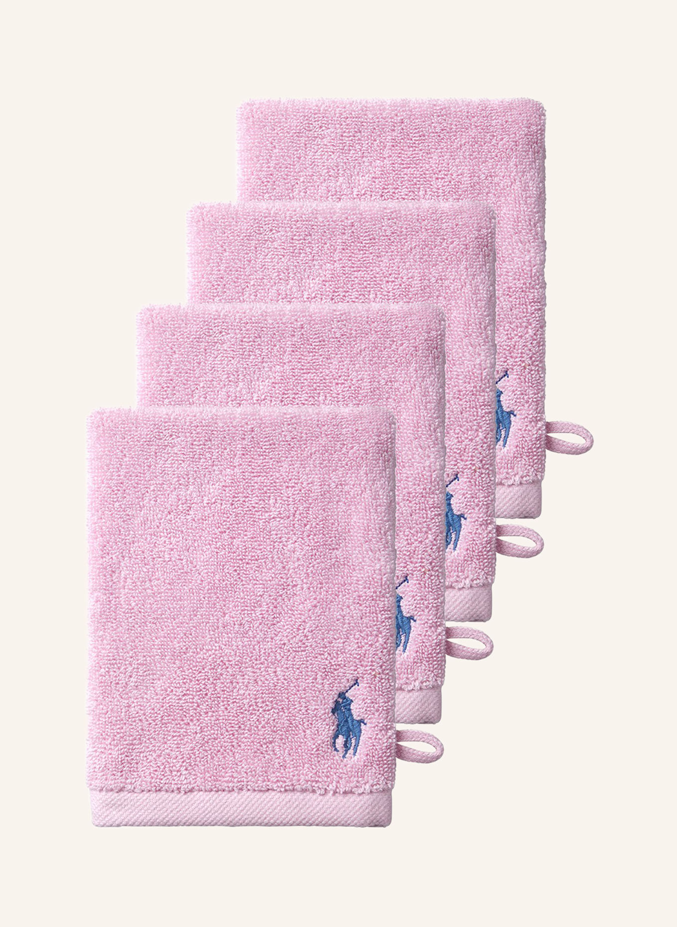RALPH LAUREN HOME Waschhandschuh 4er Set POLOPLAYER: ROSA