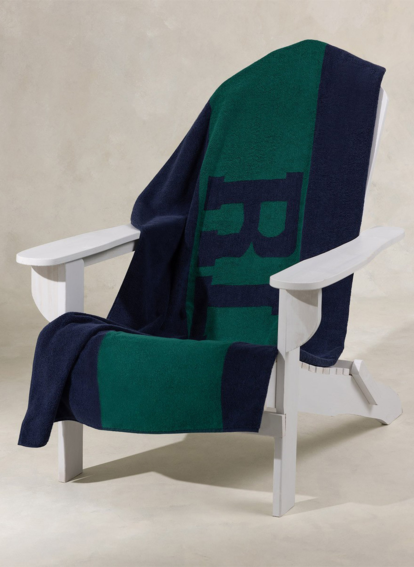 RALPH LAUREN HOME Strandtuch RLSIGNAT: GRÜN/ BLAU