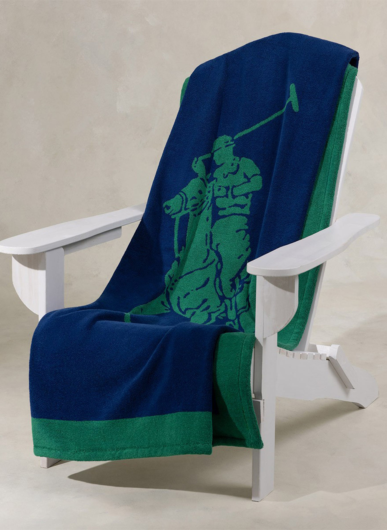 RALPH LAUREN HOME Strandtuch POLOJACQ: DUNKELBLAU/ GRÜN