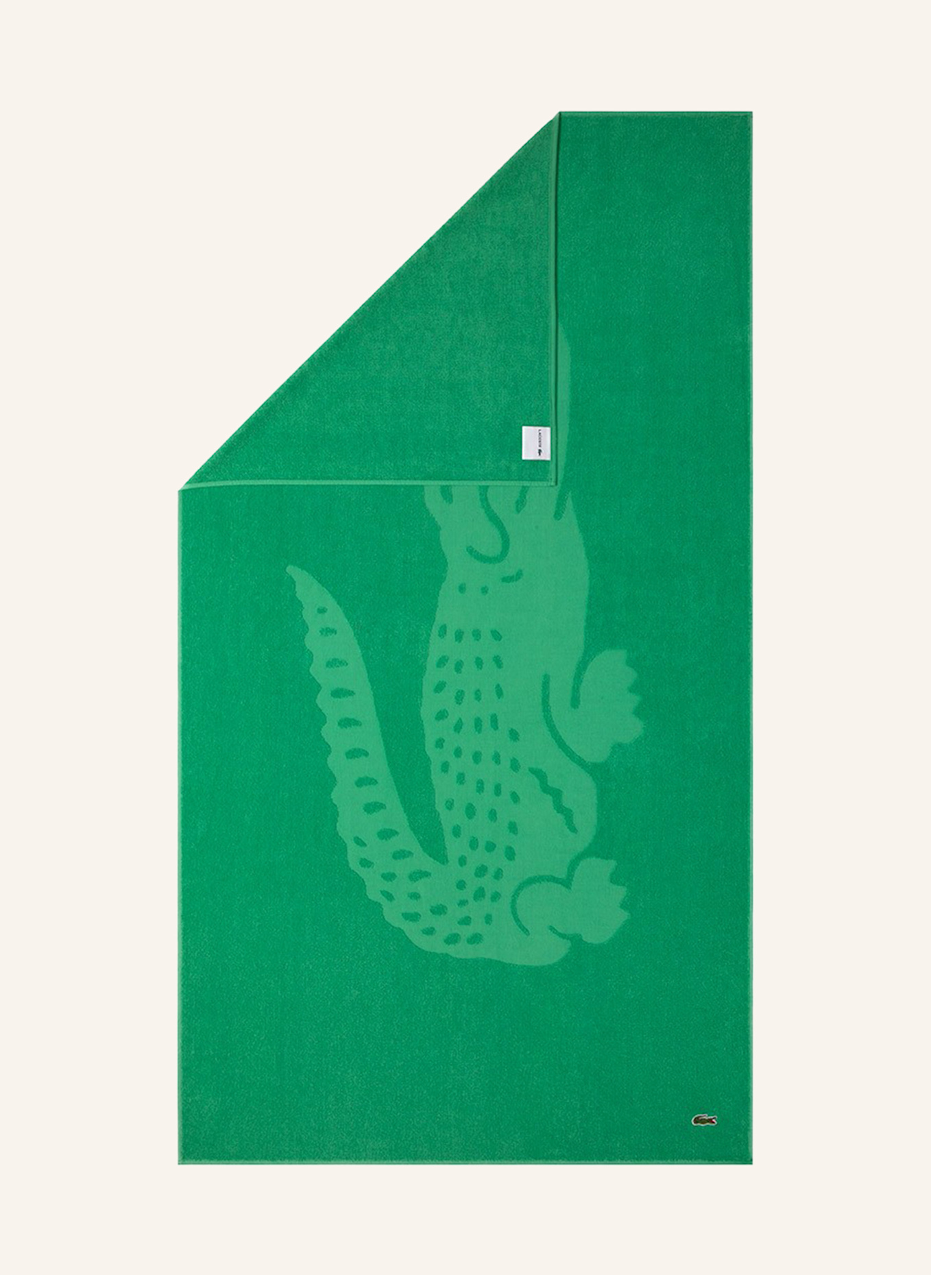 LACOSTE Strandtuch LSPORT: HELLGRÜN