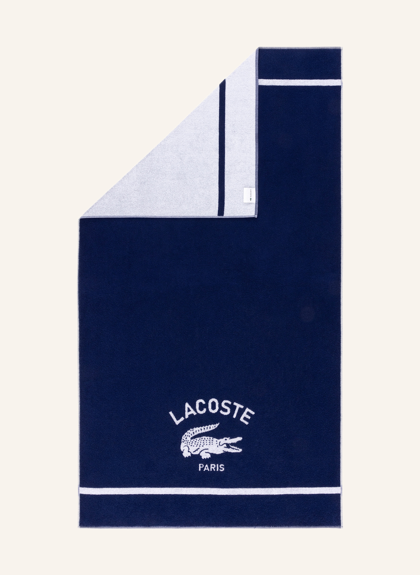 LACOSTE Strandtuch LORIGINE: DUNKELBLAU