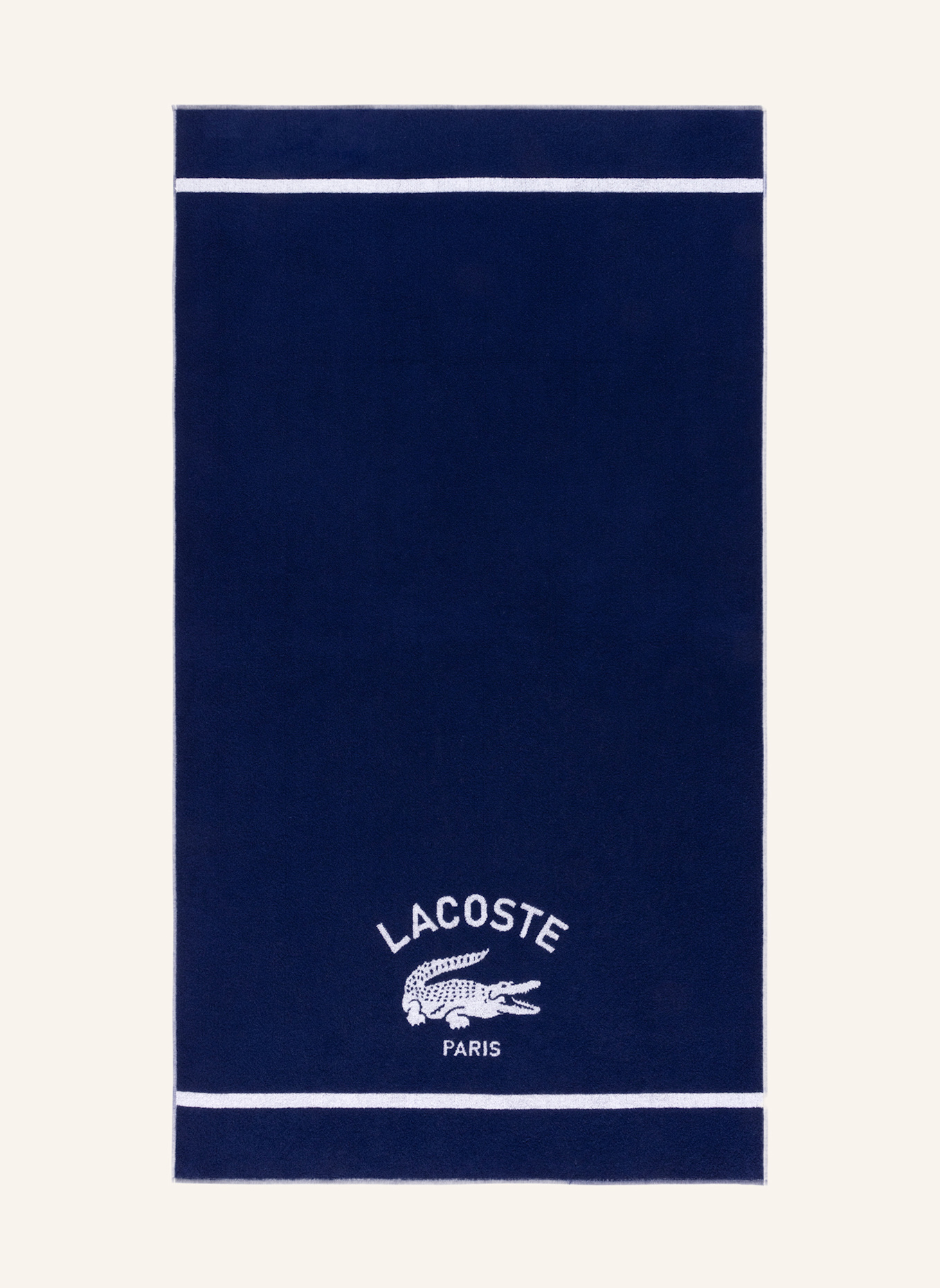 LACOSTE Strandtuch LORIGINE: DUNKELBLAU