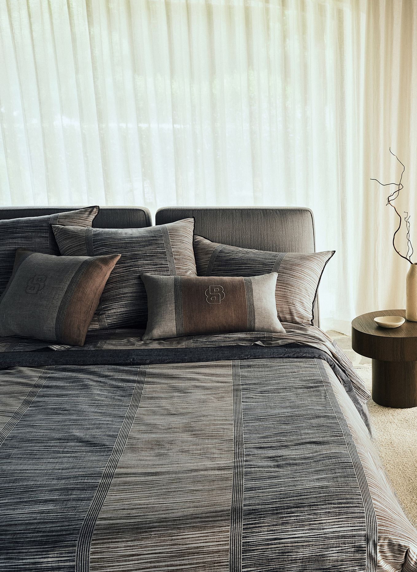 BOSS Dekbedovertrekken & hoeslakens TAMAN: BEIGE