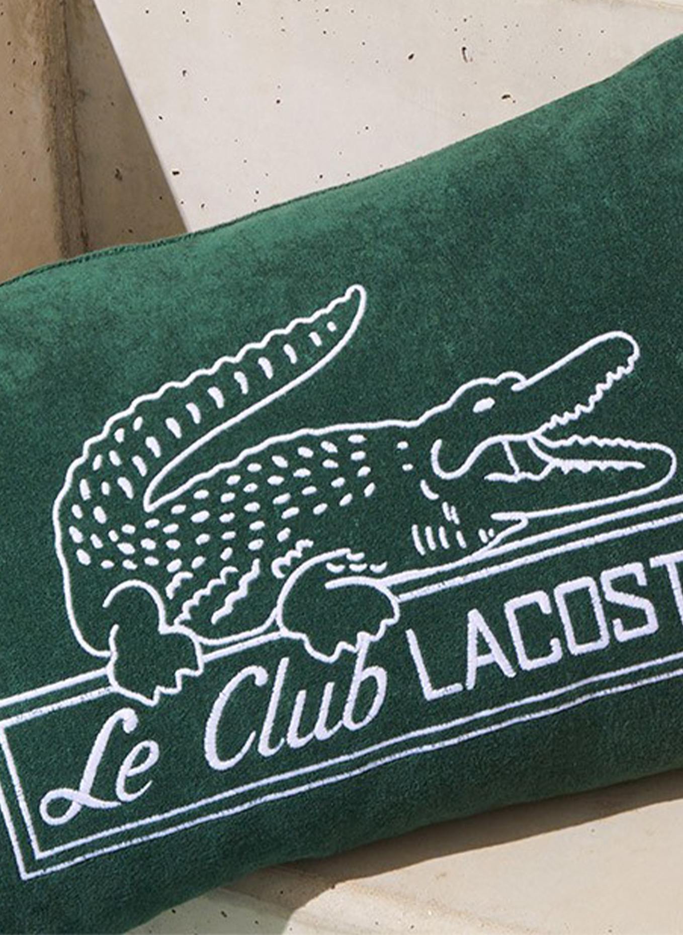 LACOSTE Dekokissenhülle LLECLUB: GRÜN