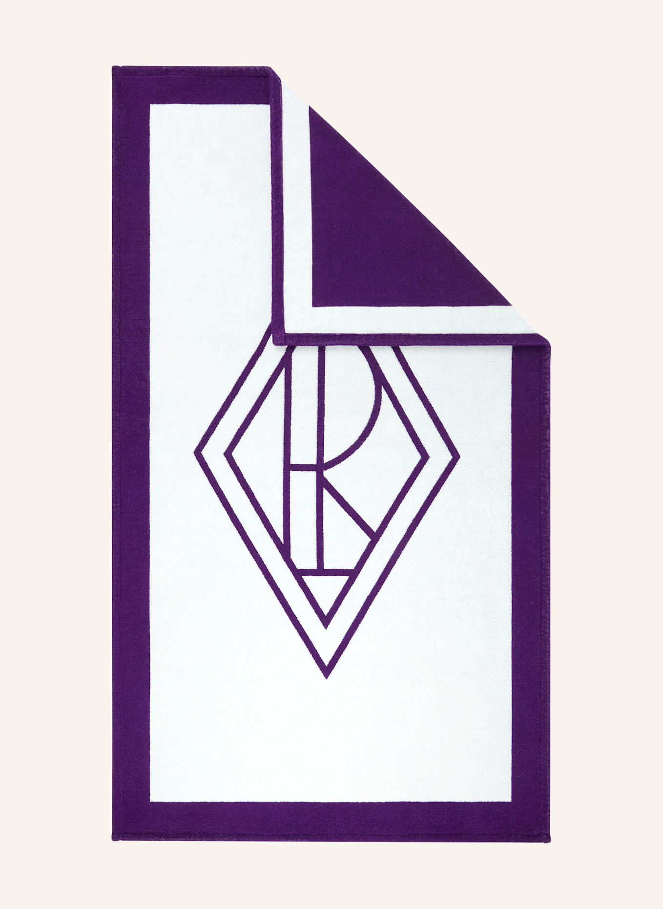 RALPH LAUREN HOME Strandtuch BLAIR: WEISS/ LILA