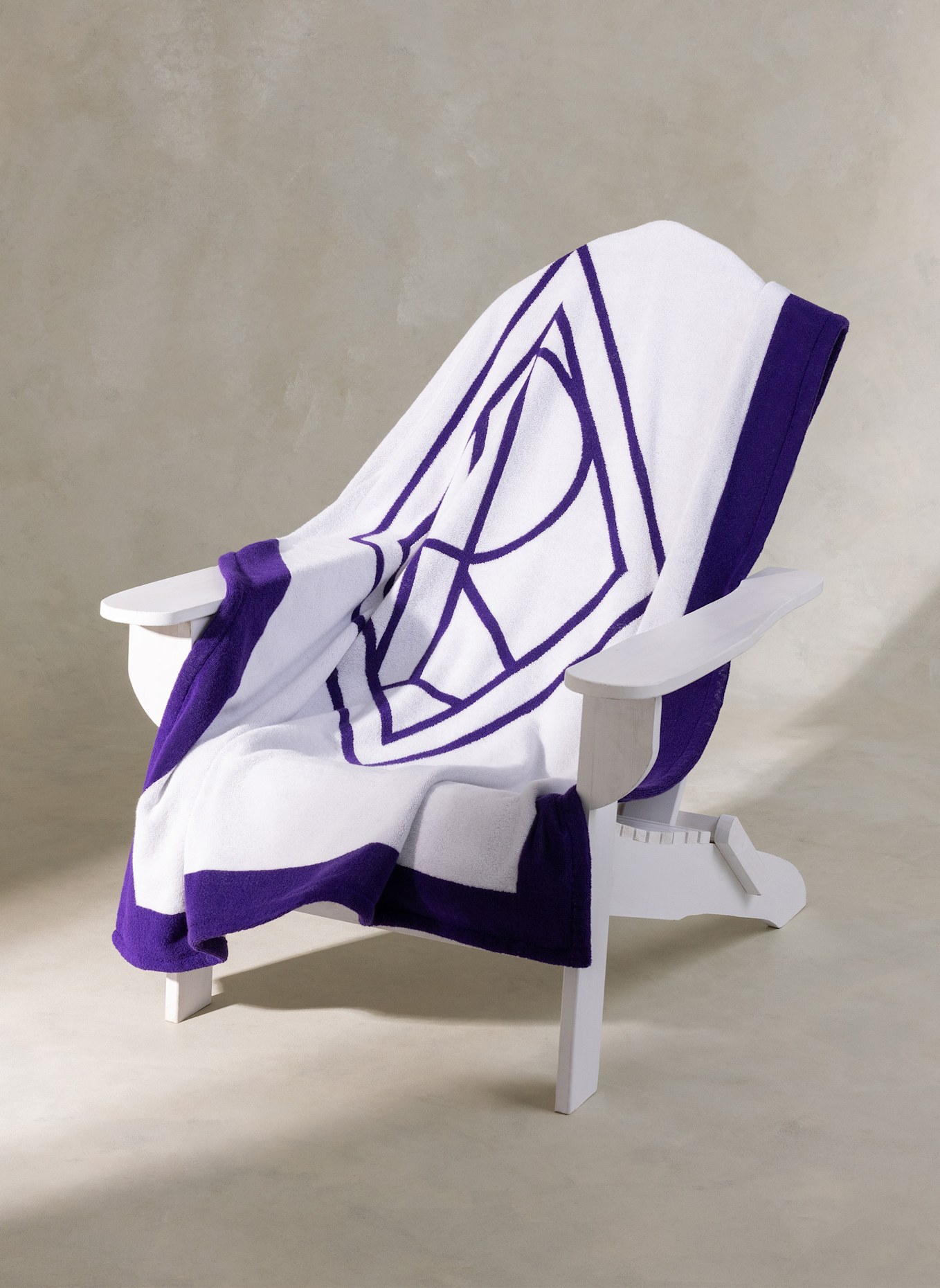 RALPH LAUREN HOME Strandtuch BLAIR: WEISS/ LILA