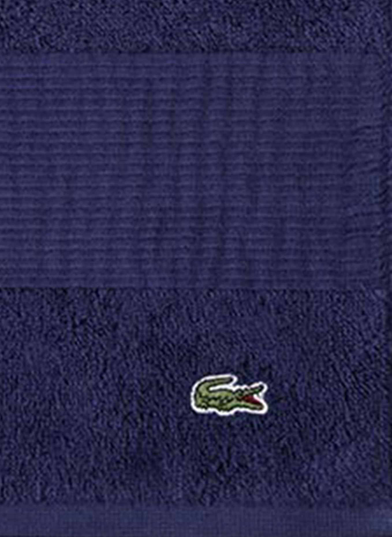LACOSTE Handtuch LLECROCO: DUNKELBLAU
