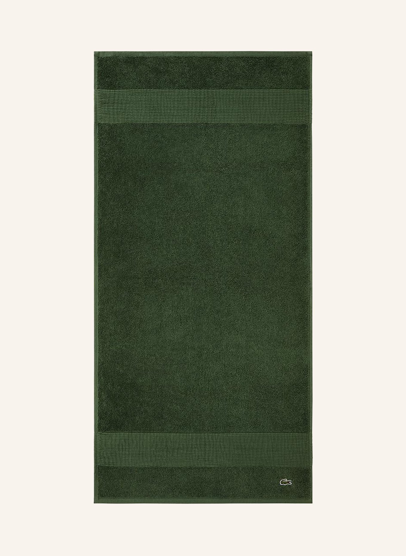 LACOSTE Handtuch LLECROCO: DUNKELGRÜN